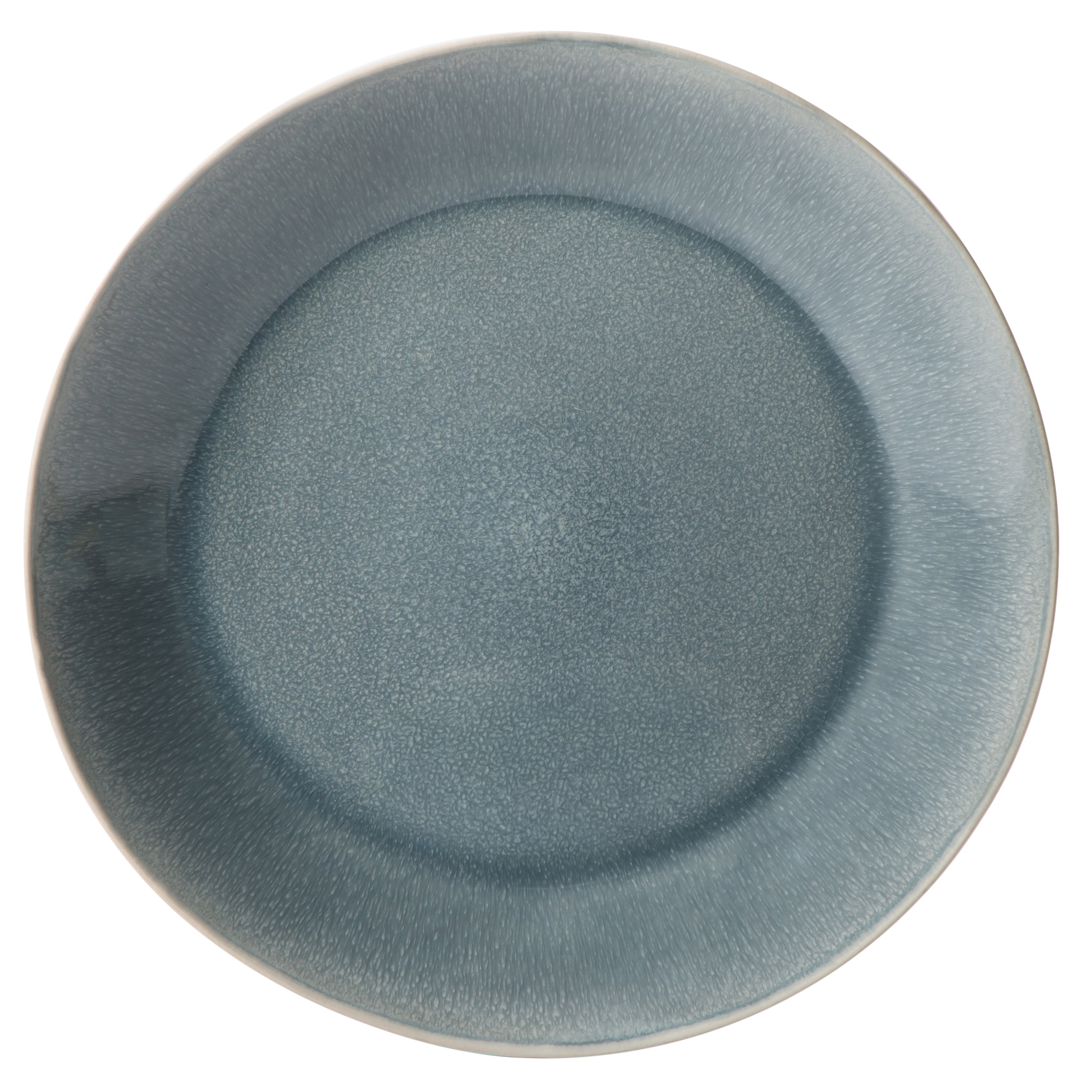 Gibson Elite Plates and Bowls Set, 12 Piece Stoneware Dinnerware for 4, Reactive Glaze Ombre Blue, Chip Resistant, Dishwasher & Microwave Safe