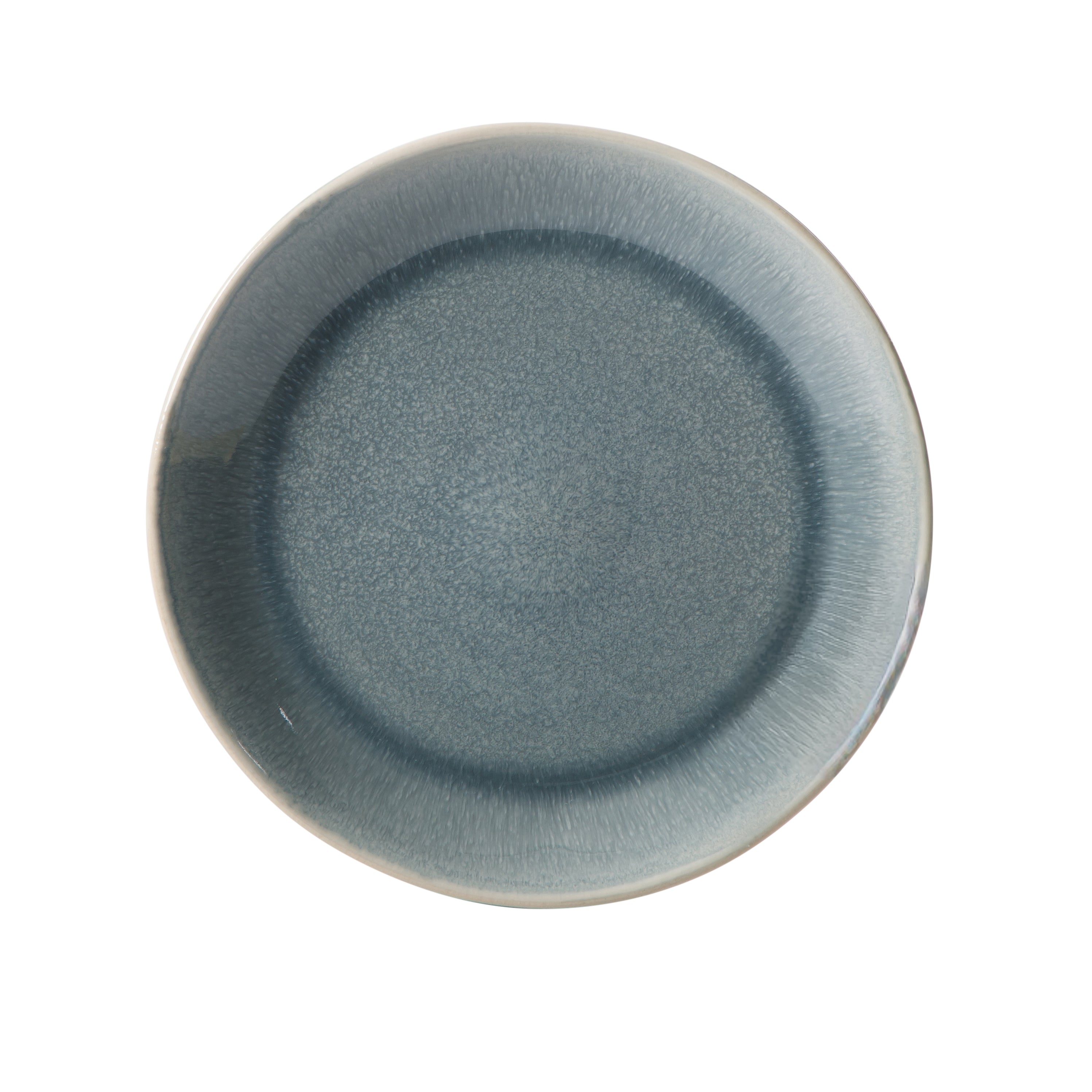 Gibson Elite Plates and Bowls Set, 12 Piece Stoneware Dinnerware for 4, Reactive Glaze Ombre Blue, Chip Resistant, Dishwasher & Microwave Safe
