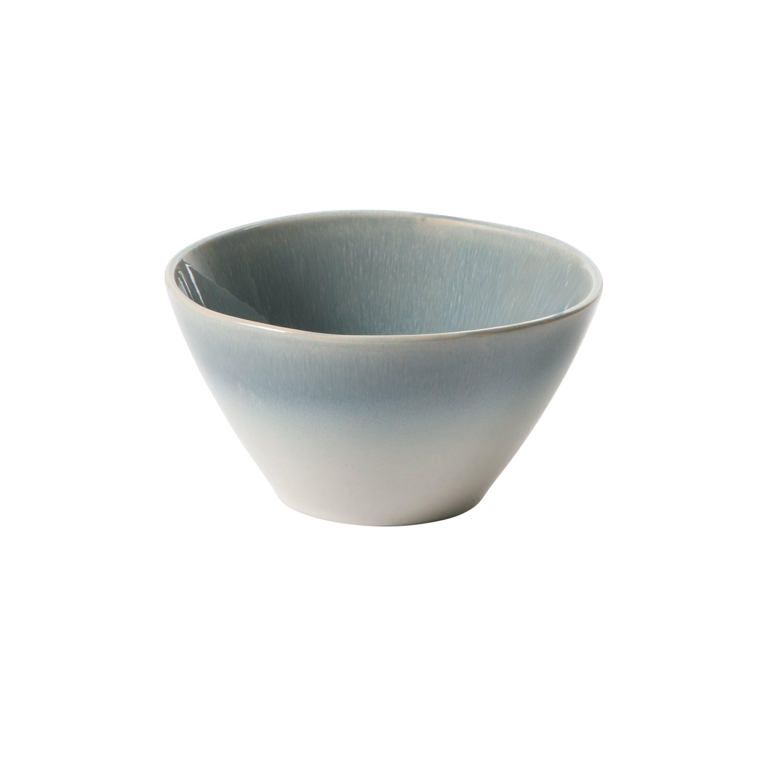 Gibson Elite Plates and Bowls Set, 12 Piece Stoneware Dinnerware for 4, Reactive Glaze Ombre Blue, Chip Resistant, Dishwasher & Microwave Safe