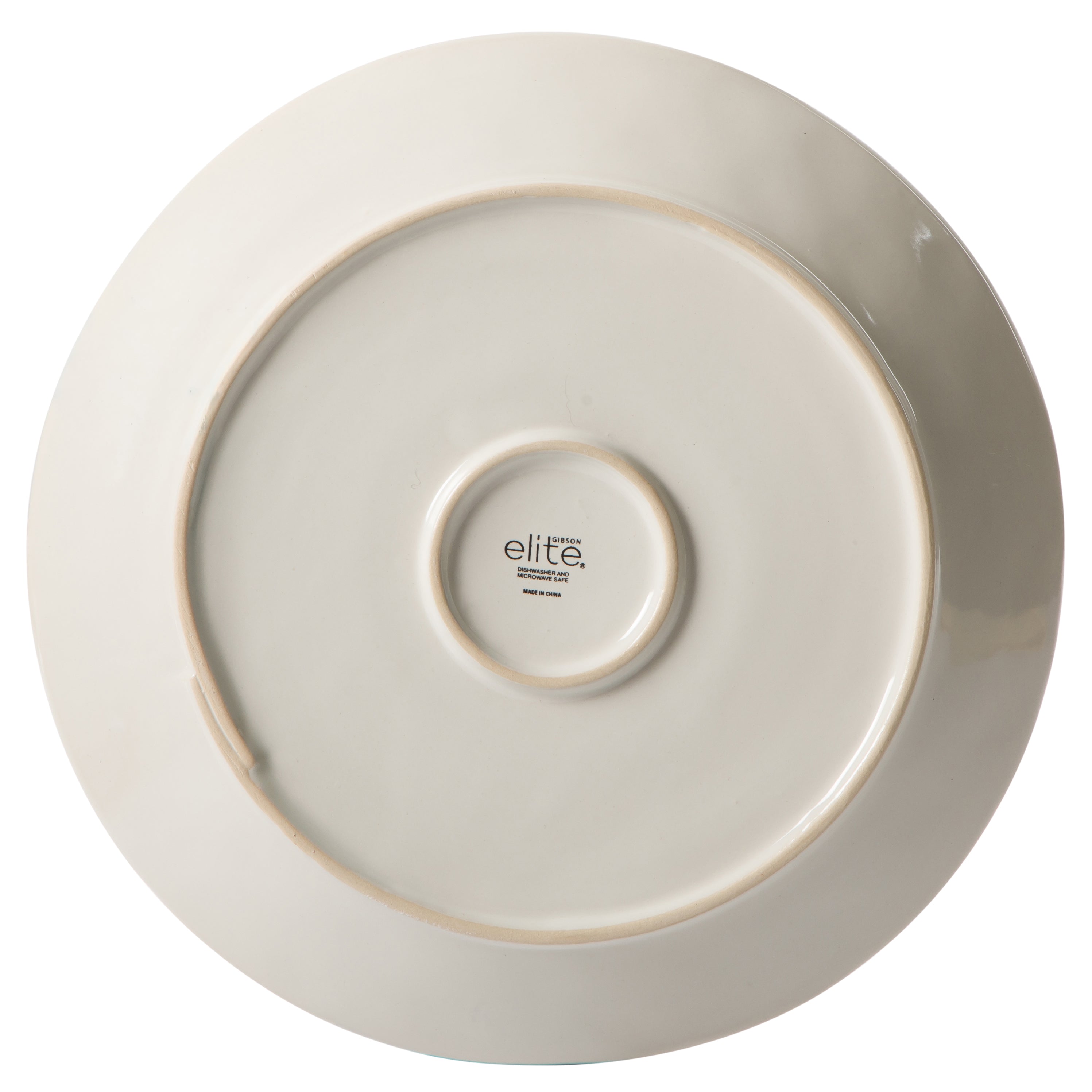 Gibson Elite Plates and Bowls Set, 12 Piece Stoneware Dinnerware for 4, Reactive Glaze Ombre Blue, Chip Resistant, Dishwasher & Microwave Safe
