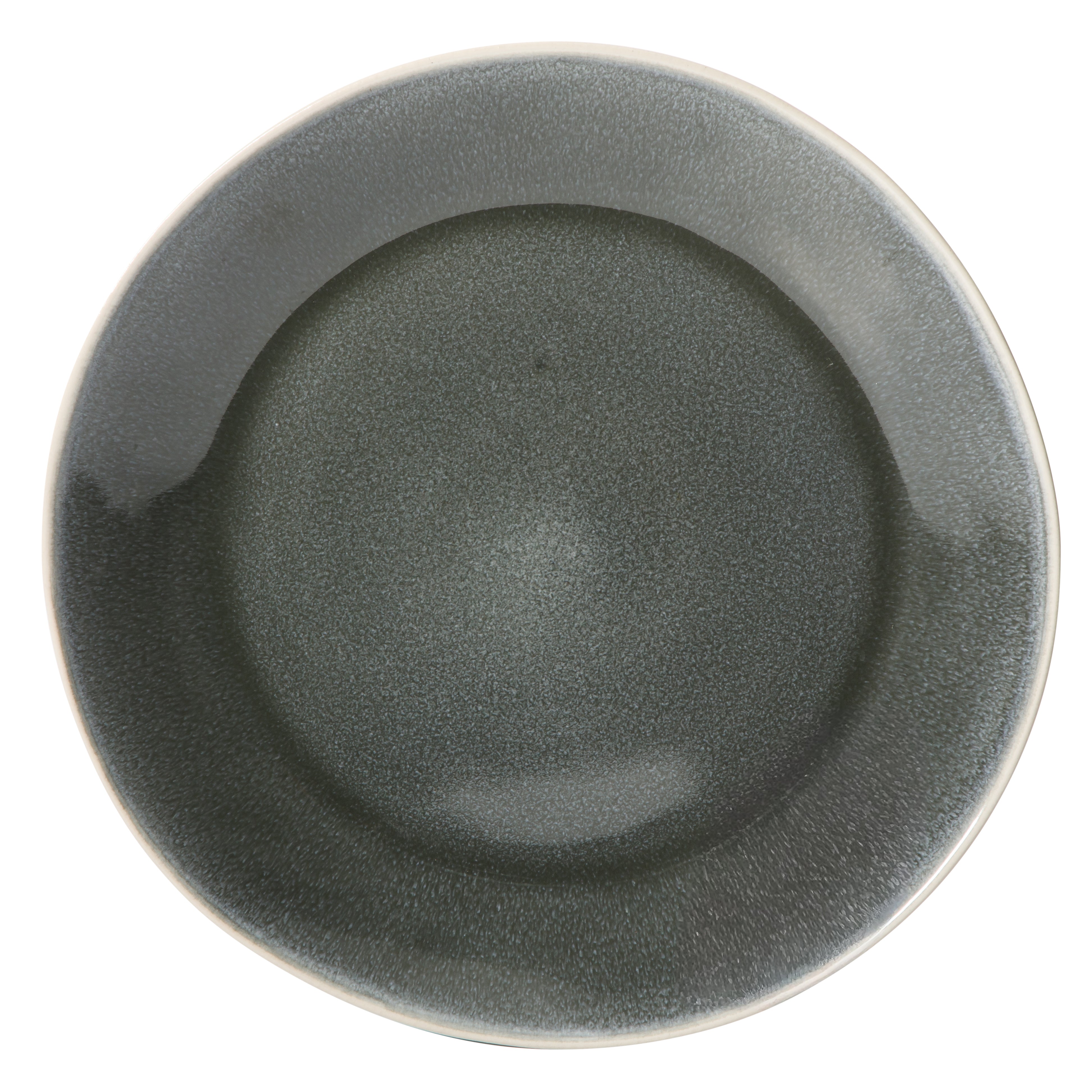 Gibson Elite Plates and Bowls Set, 12 Piece Stoneware Dinnerware for 4, Reactive Glaze Ombre Blue, Chip Resistant, Dishwasher & Microwave Safe