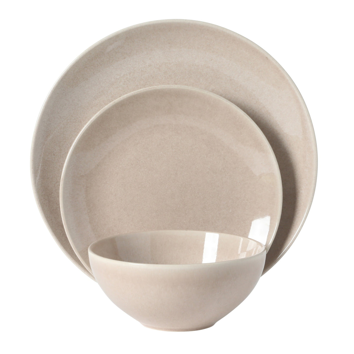 Gibson Elite Castle Peak Plates and Bowls Set, 12-Piece Dinnerware Set, Reactive Glaze Stoneware Dishes, Dinner Plates, Salad Plates & Cereal Bowls