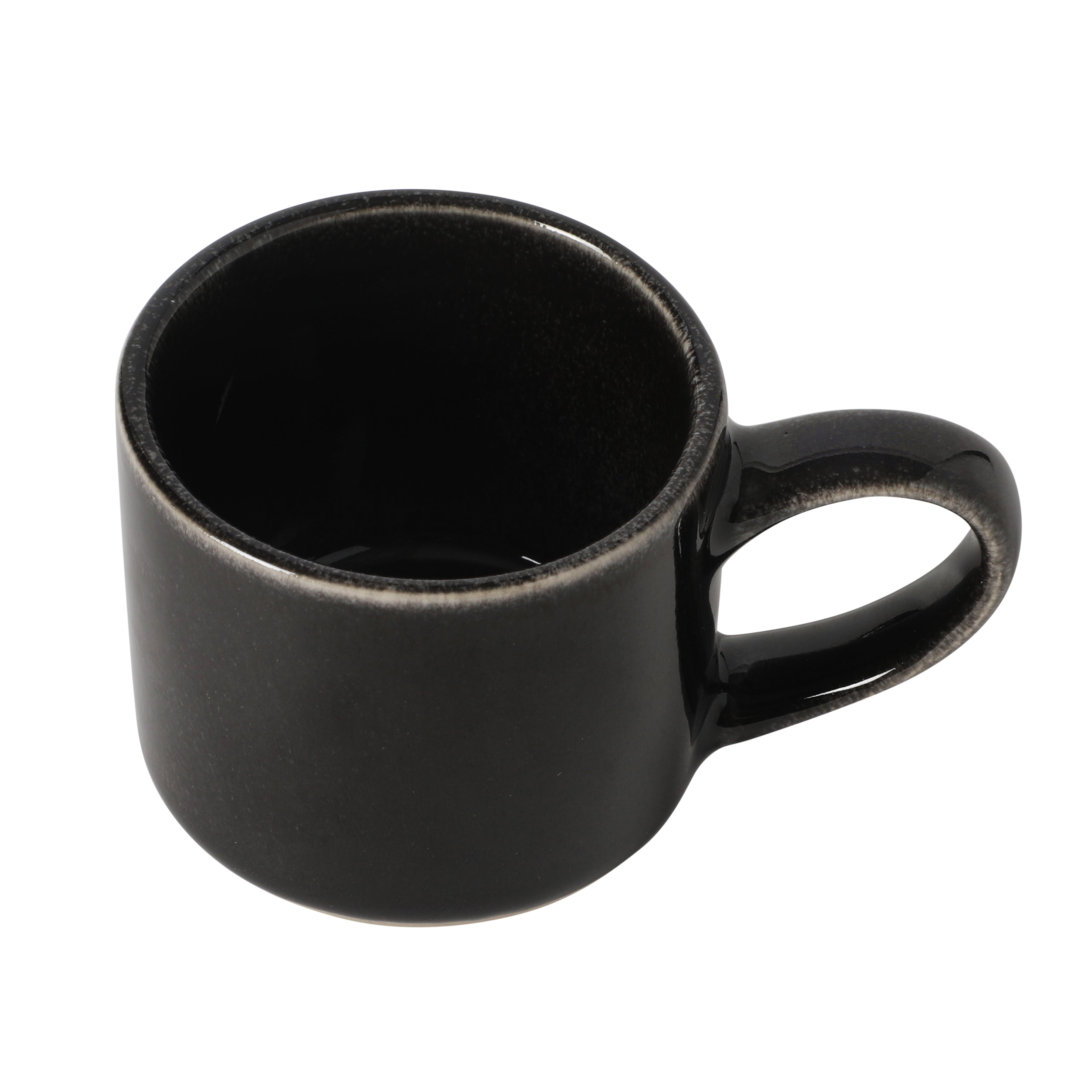 Mr. Coffee Whims Espresso Cups Set of 6, 3.7 oz Stoneware Demitasse Es