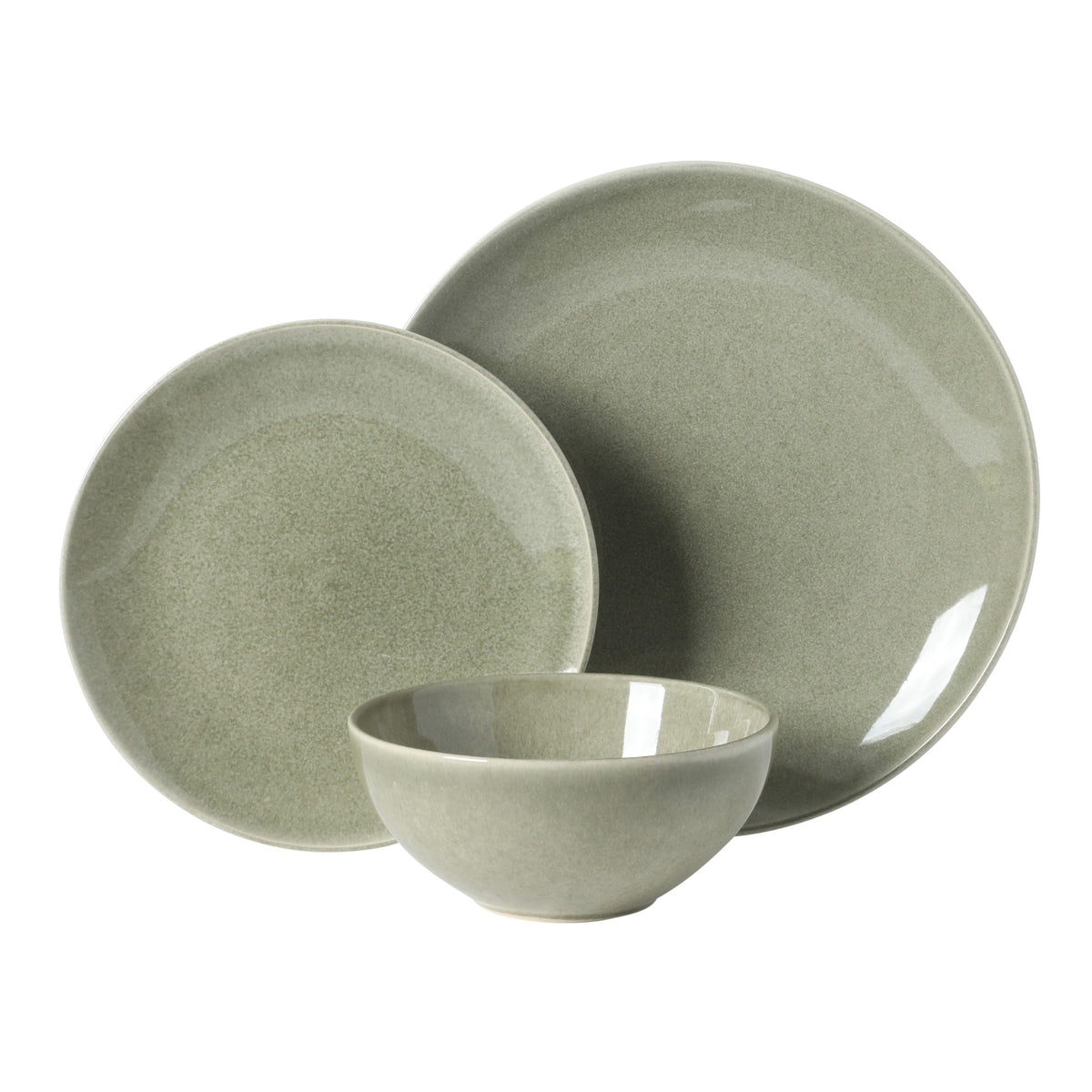 Gibson Elite Castle Peak Plates and Bowls Set, 12-Piece Dinnerware Set, Reactive Glaze Stoneware Dishes, Dinner Plates, Salad Plates & Cereal Bowls