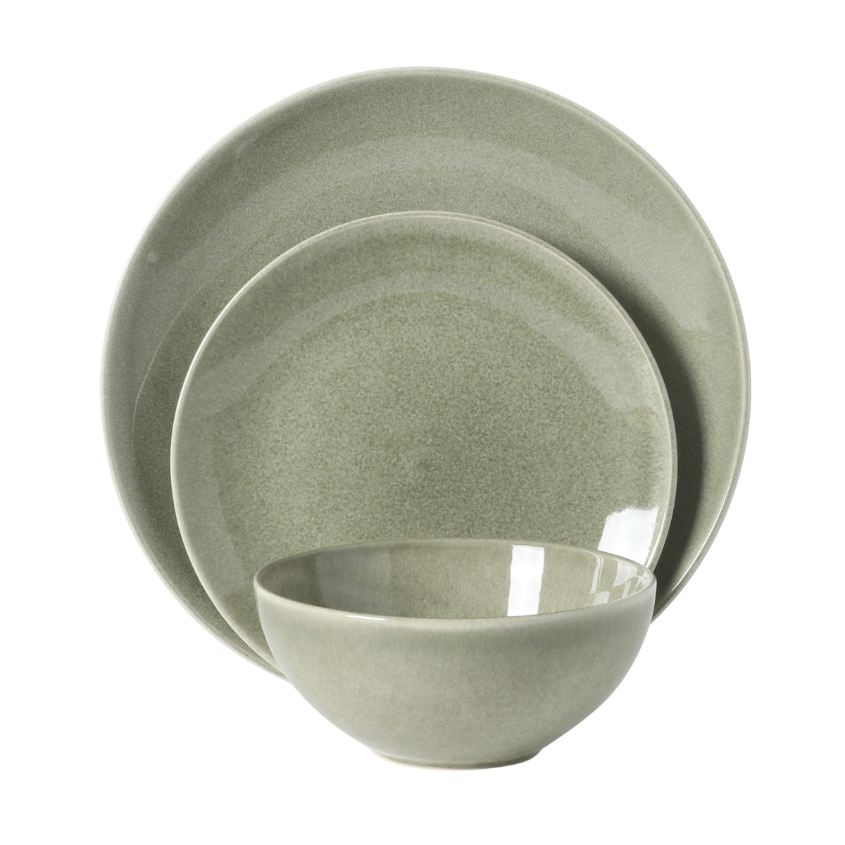 Gibson Elite Castle Peak Plates and Bowls Set, 12-Piece Dinnerware Set, Reactive Glaze Stoneware Dishes, Dinner Plates, Salad Plates & Cereal Bowls