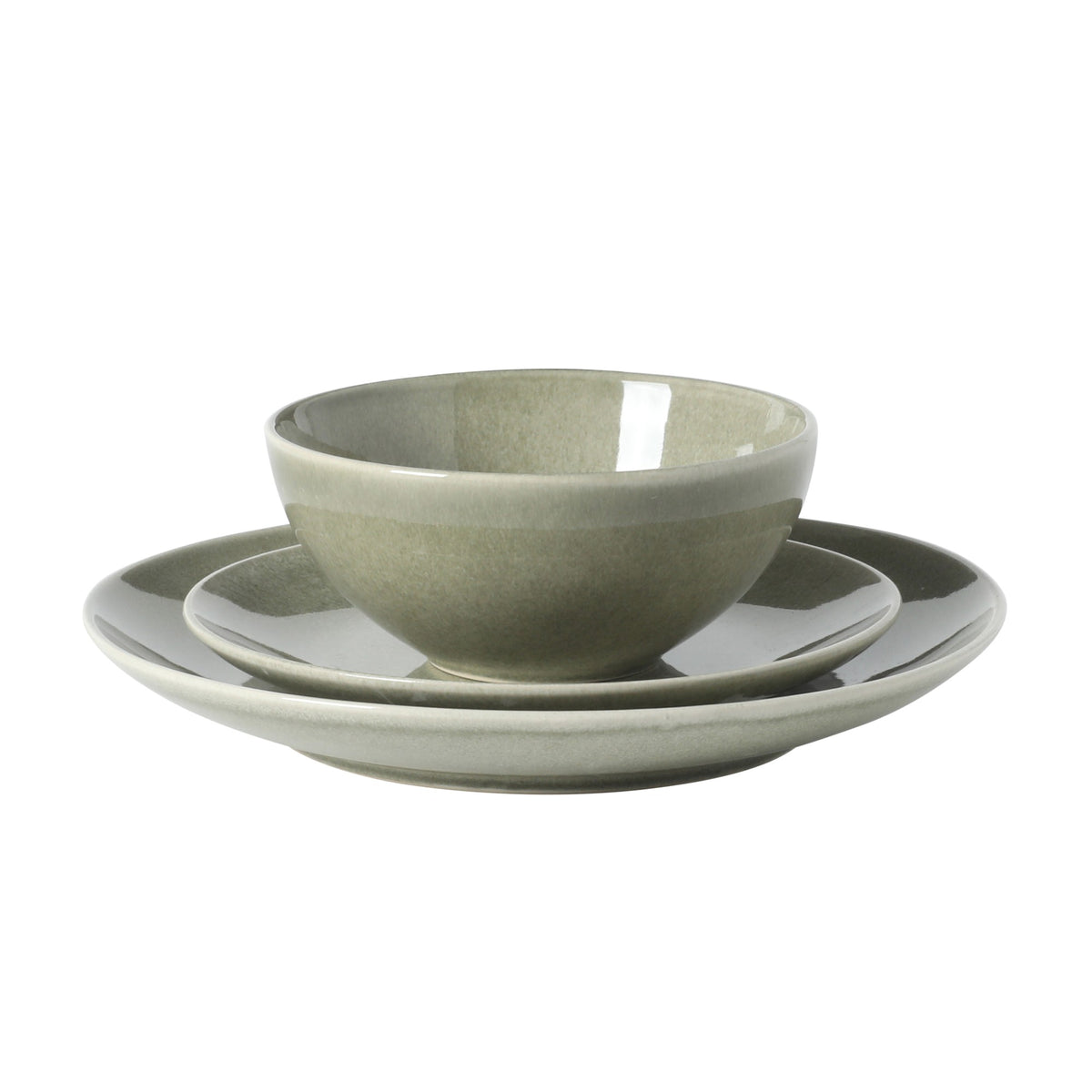 Gibson Elite Castle Peak Plates and Bowls Set, 12-Piece Dinnerware Set, Reactive Glaze Stoneware Dishes, Dinner Plates, Salad Plates & Cereal Bowls