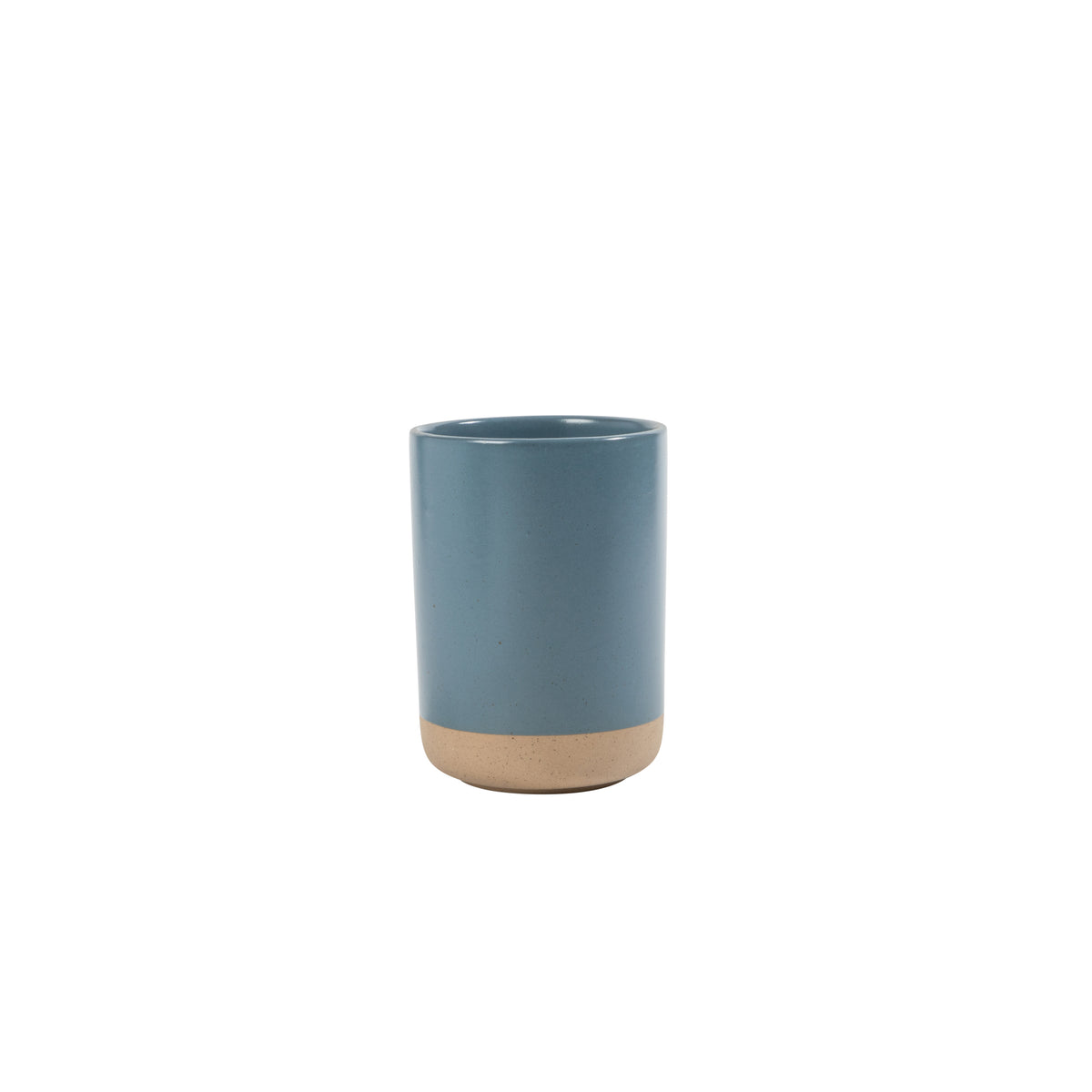Gibson Elite Turtle Rock Kitchen Utensil Holder Set of 2, Ceramic Crock for Countertop, Spoon Caddy & Kitchen Counter Organizer, Taupe
