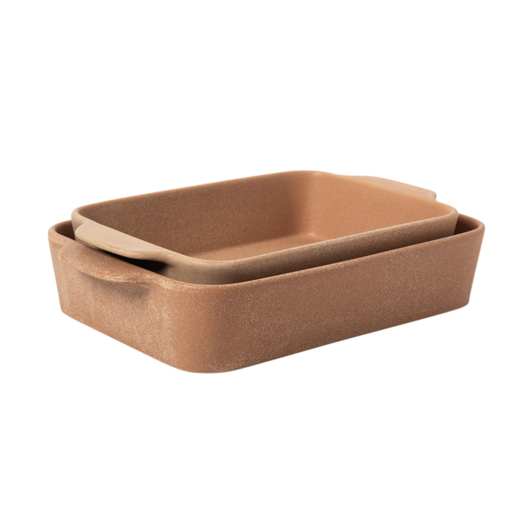 Gibson Elite Claybrook Stoneware Baking Dish Set, 3.6 and 4.8 Quart, 2 Piece