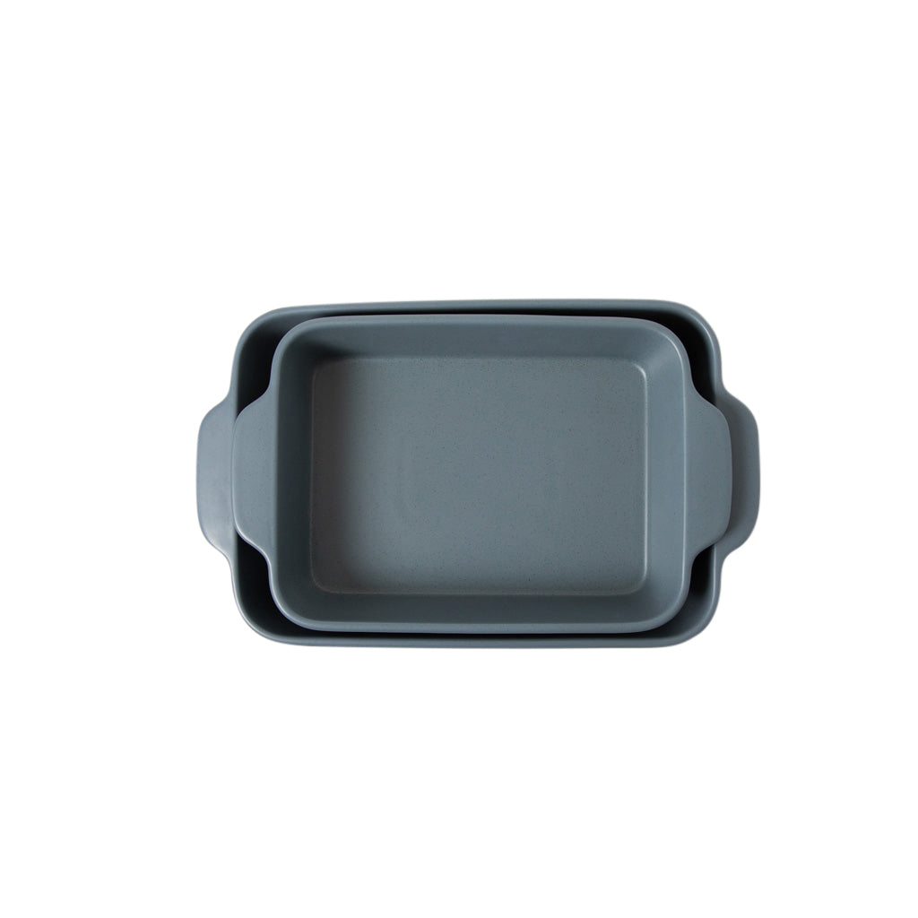 Gibson Elite Claybrook Stoneware Baking Dish Set, 3.6 and 4.8 Quart, 2 Piece