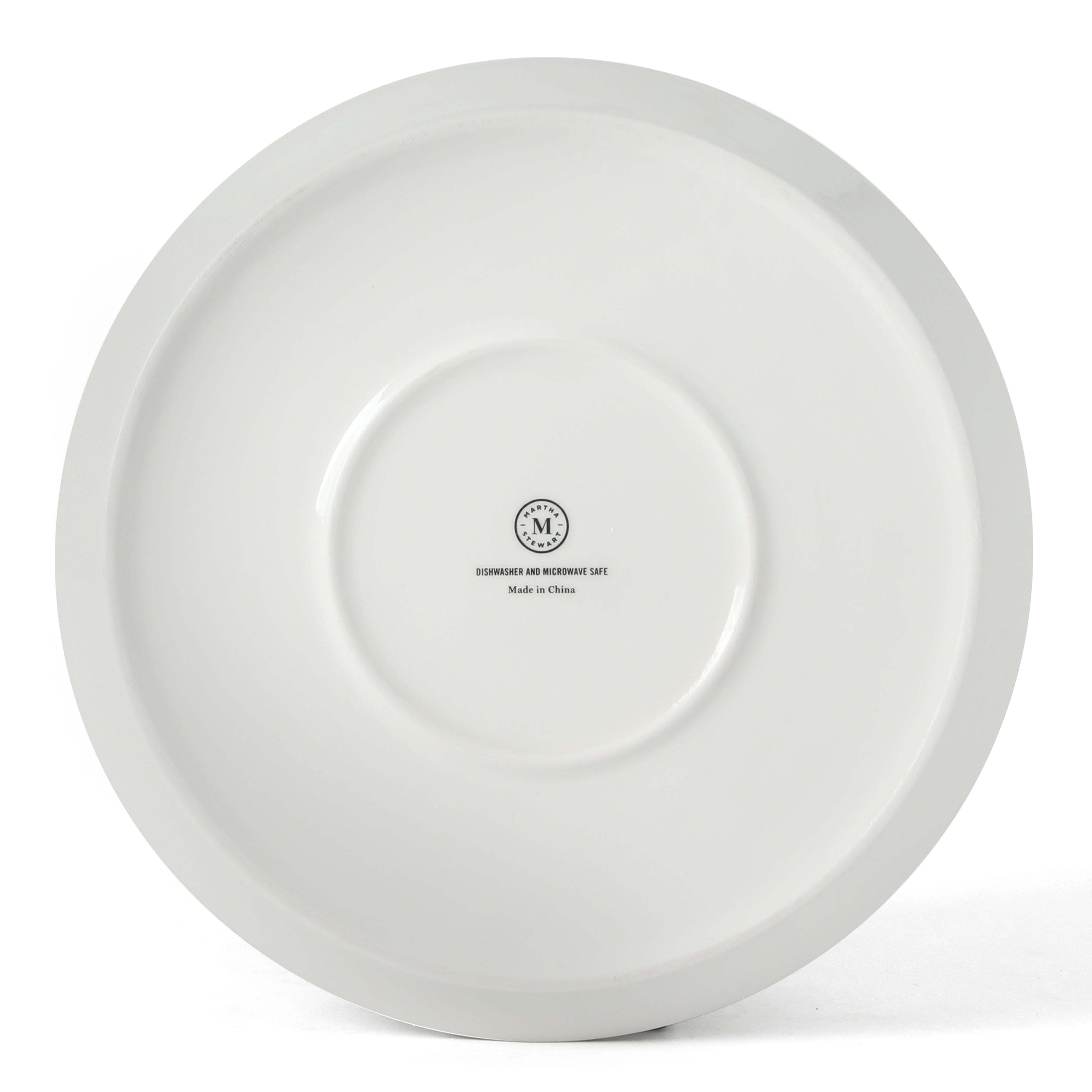 Martha Stewart Plates and Bowls Sets, 30-Piece Porcelain Dinnerware Set for 6, Dinner Plates, Dessert Plates, Pasta Bowls, Cereal & Fruit Bowls