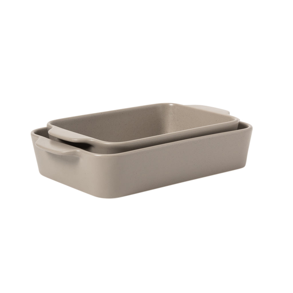 Gibson Elite Claybrook Stoneware Baking Dish Set, 3.6 and 4.8 Quart, 2 Piece
