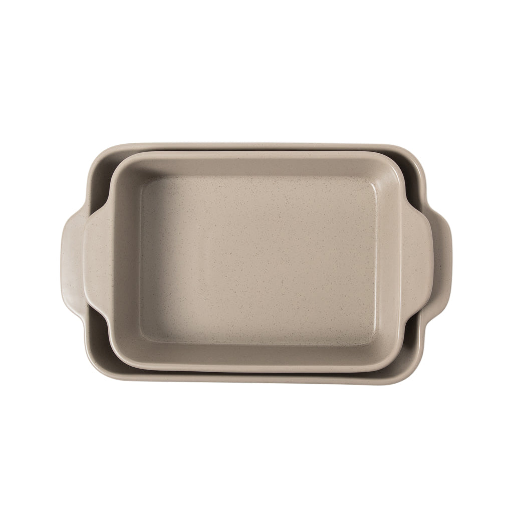 Gibson Elite Claybrook Stoneware Baking Dish Set, 3.6 and 4.8 Quart, 2 Piece