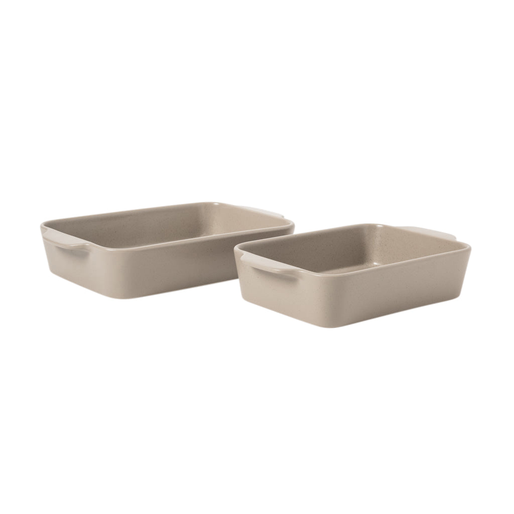 Gibson Elite Claybrook Stoneware Baking Dish Set, 3.6 and 4.8 Quart, 2 Piece