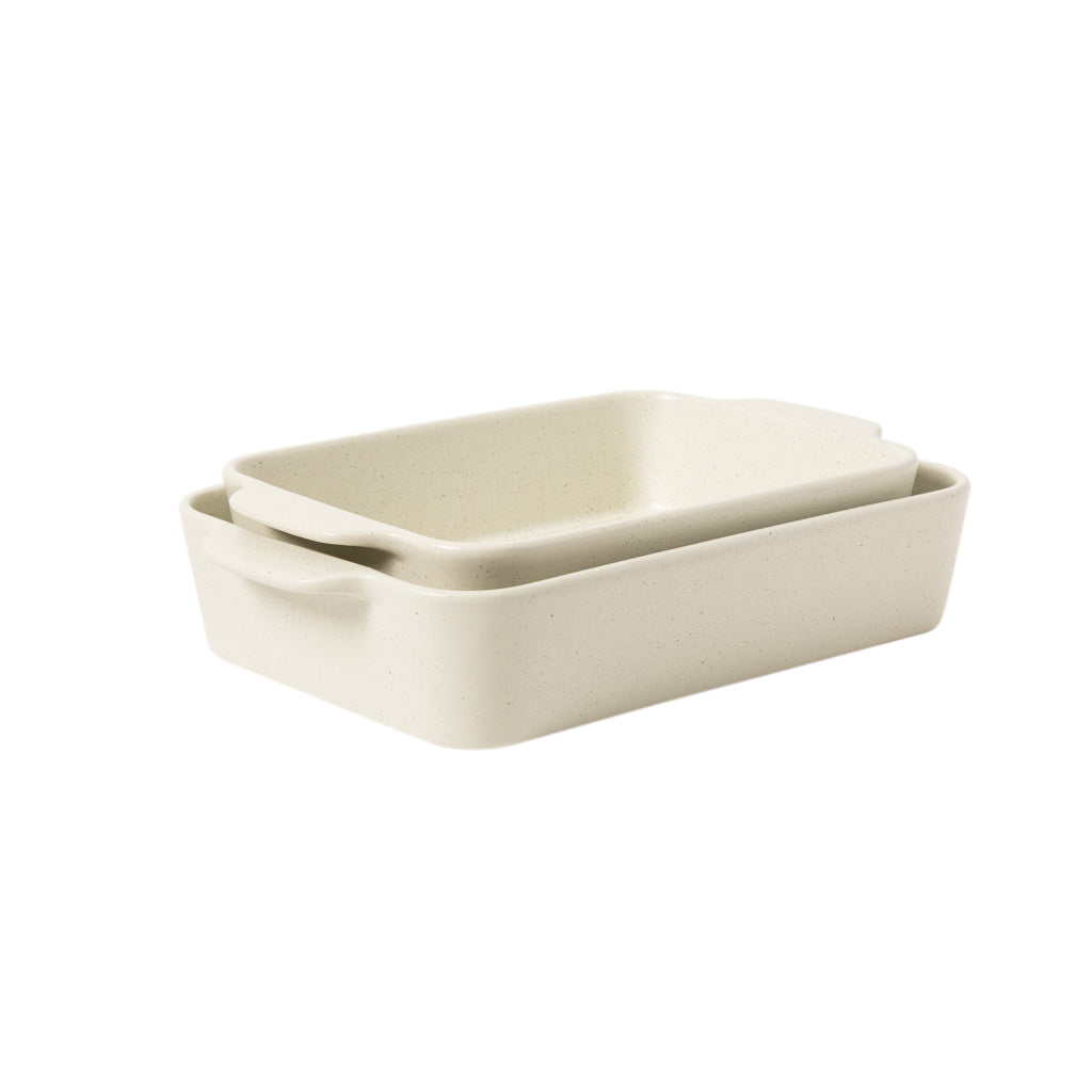 Gibson Elite Claybrook Stoneware Baking Dish Set, 3.6 and 4.8 Quart, 2 Piece