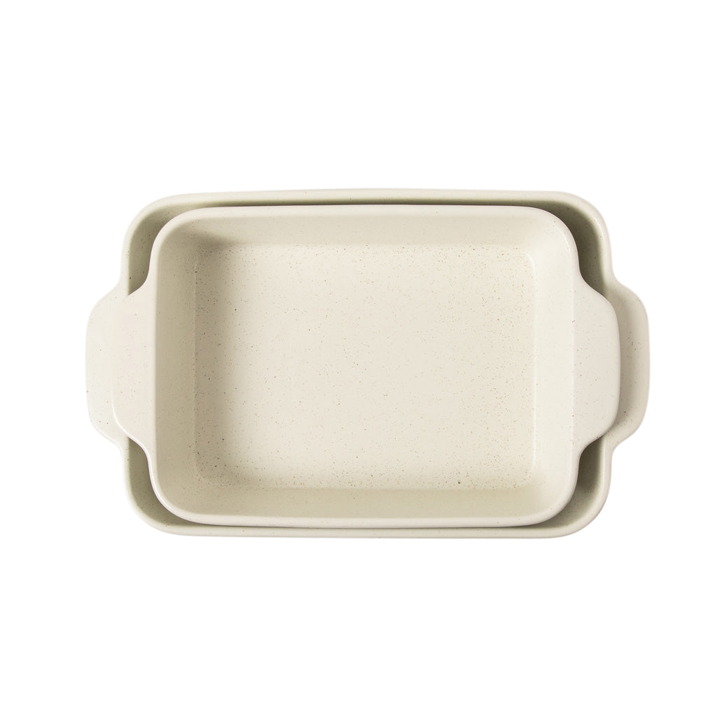 Gibson Elite Claybrook Stoneware Baking Dish Set, 3.6 and 4.8 Quart, 2 Piece