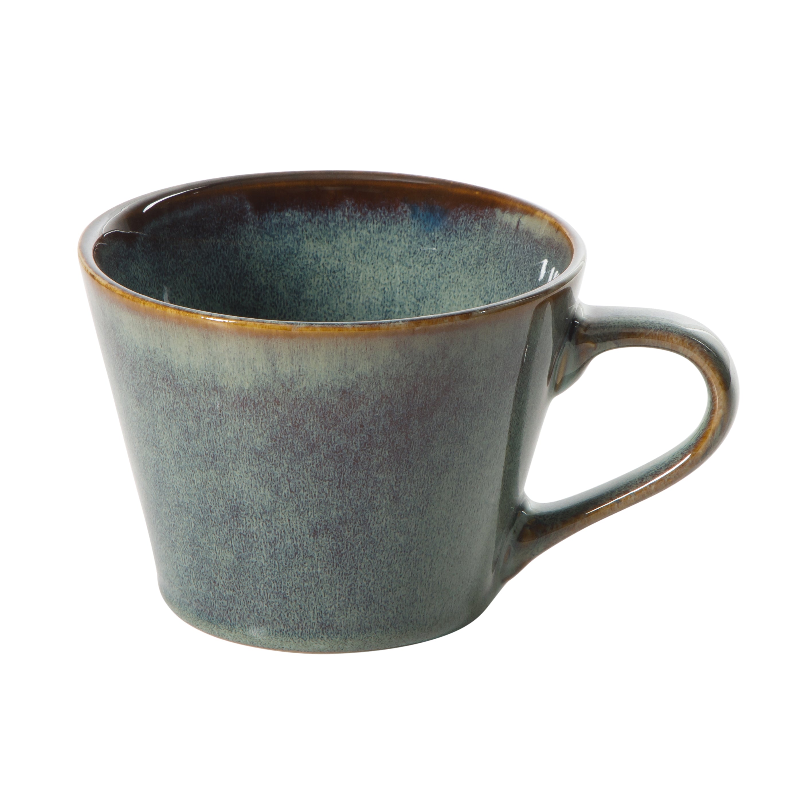 Gibson Elite Coffee Mugs Set of 4, 22 oz Large Blue Stoneware Cups, Reactive Glaze, Chip Resistant, Dishwasher, Oven & Microwave Safe