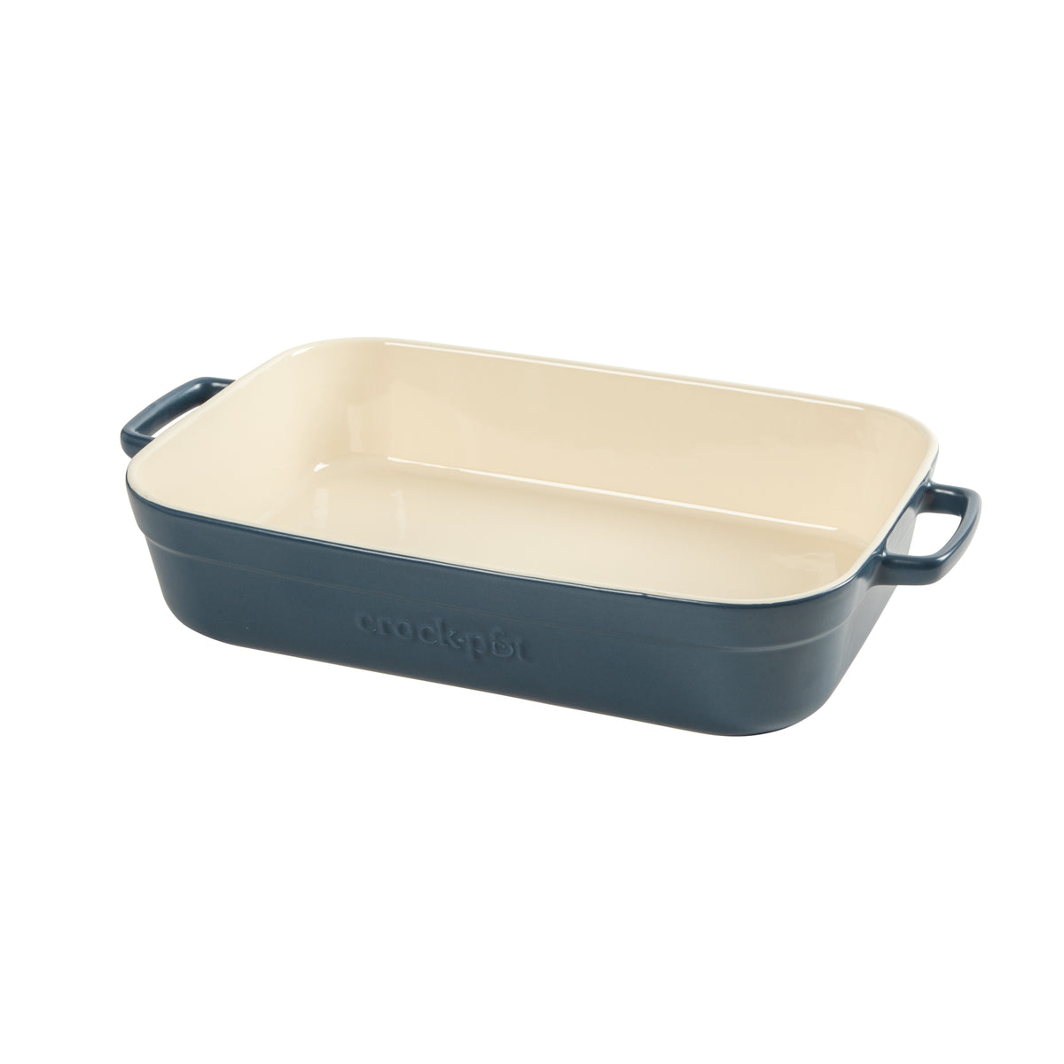 Crock-Pot Southvale 4.4 Quart Stoneware Casserole Dish, 9 x 13 Inch Lasagna Pan