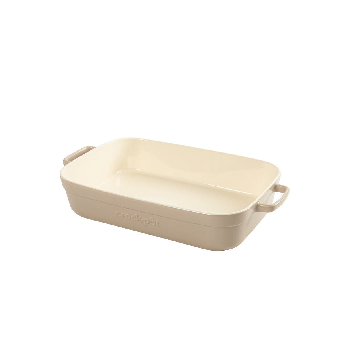 Crock-Pot Southvale 4.4 Quart Stoneware Casserole Dish, 9 x 13 Inch Lasagna Pan
