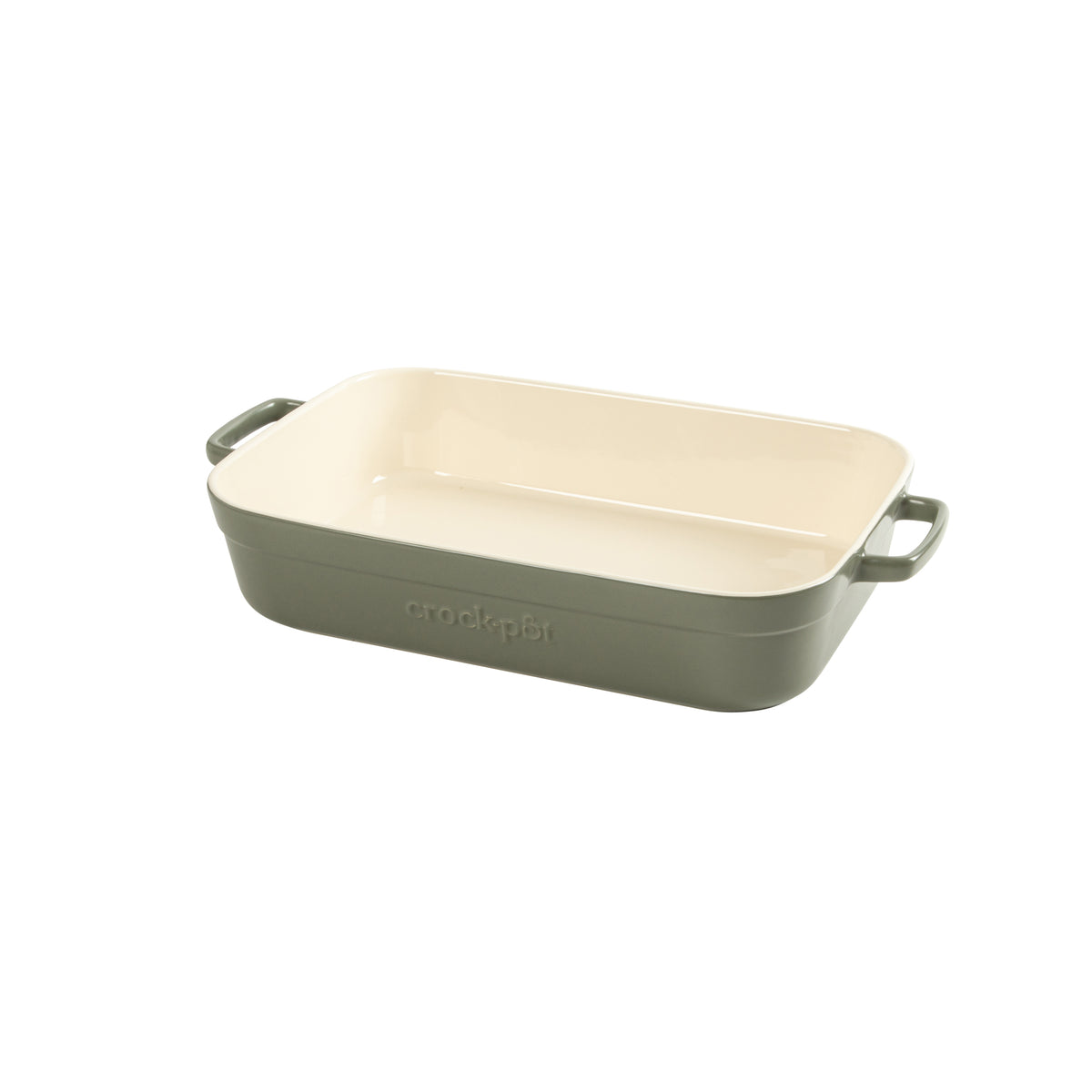 Crock-Pot Southvale 4.4 Quart Stoneware Casserole Dish, 9 x 13 Inch Lasagna Pan