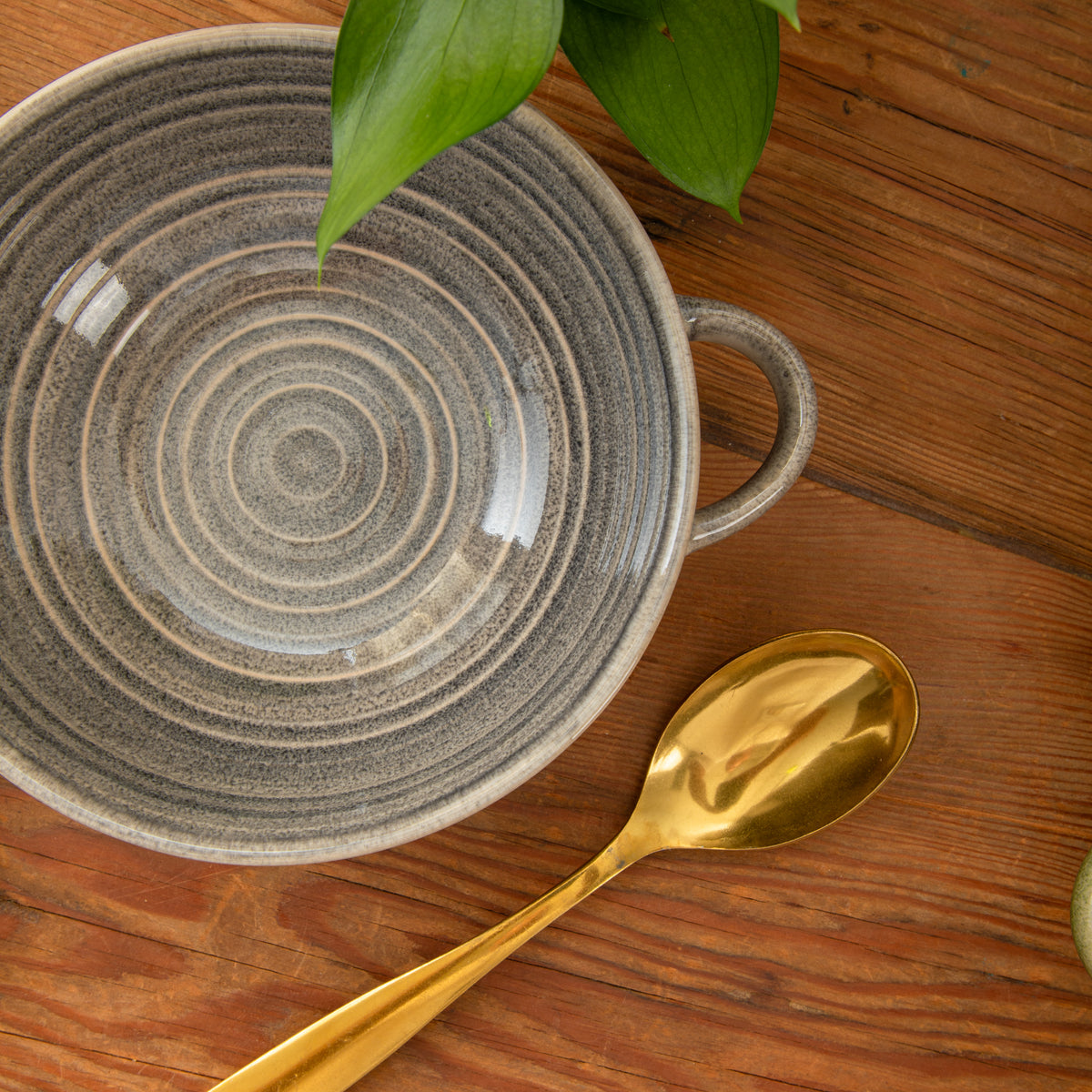Gibson Elite Saville Court 4-Piece 6-Inch Stoneware Bowl Set, Reactive Glaze Soup and Cereal Bowls