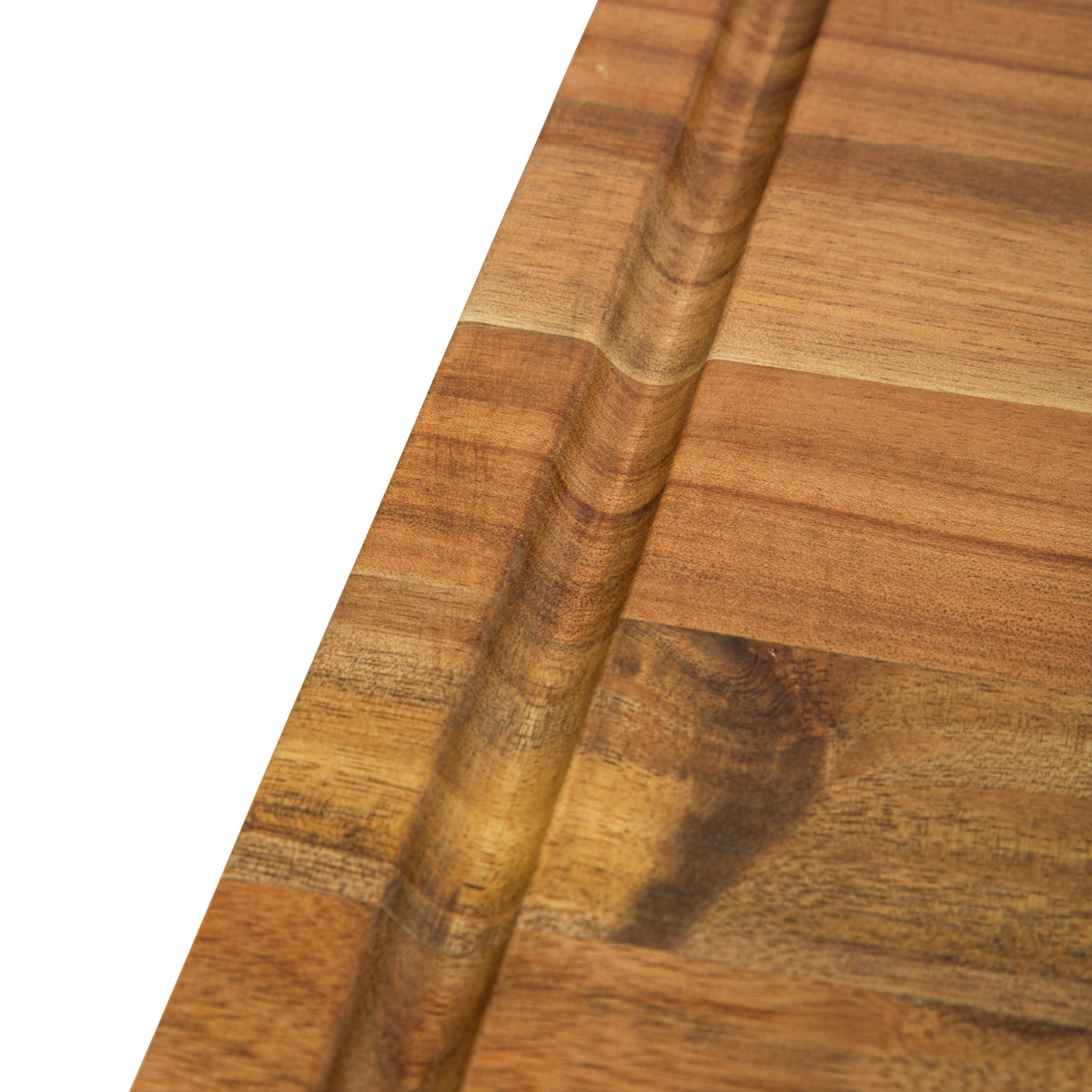 Gibson Elite Akron Mill Acacia Cutting Board - juice groove detail