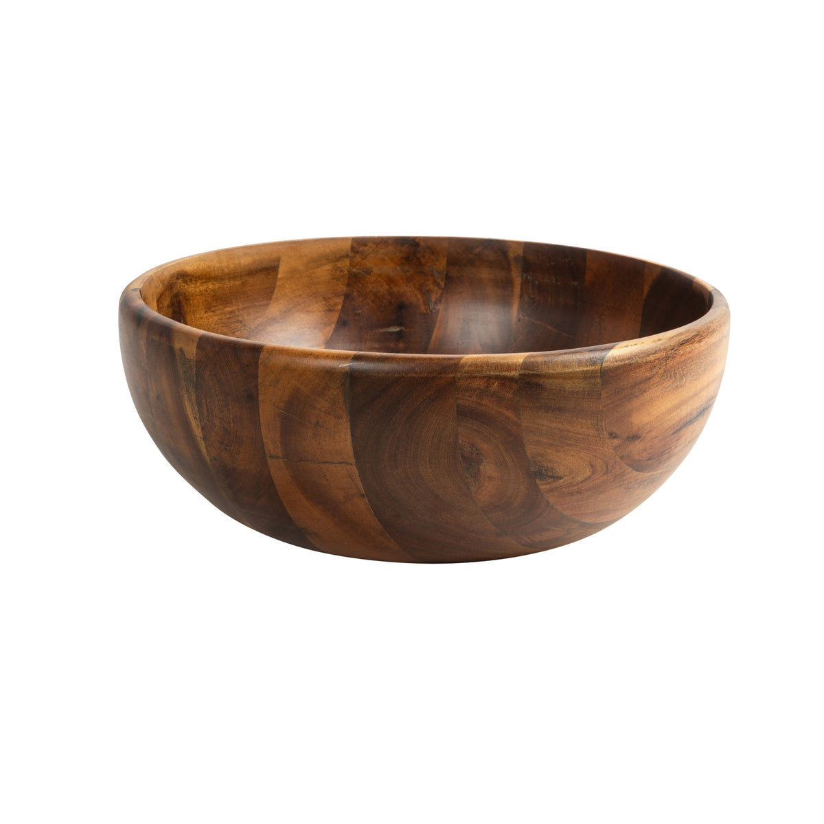 Gibson Elite Akron Mill Acacia Salad Bowl - side view