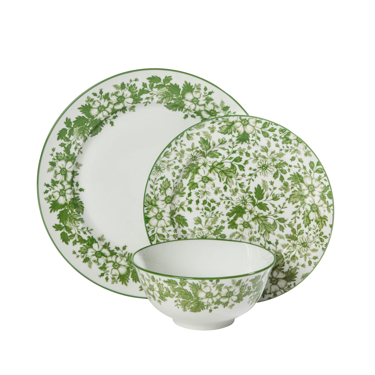 Martha Stewart Bedford Floral 12-Piece Porcelain Dinnerware Set for 4