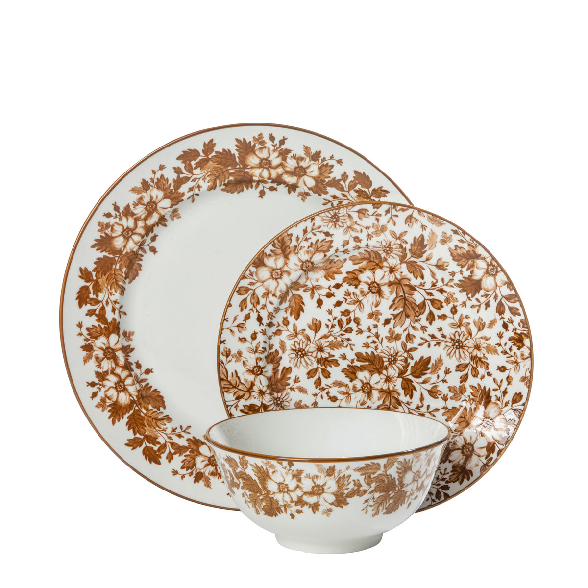 Martha Stewart Bedford Floral 12-Piece Porcelain Dinnerware Set for 4