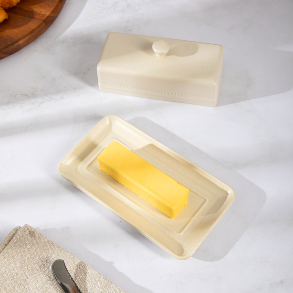 Sur La Table Kitchen Essentials Dot and Dine Butter Dish - lifestyle