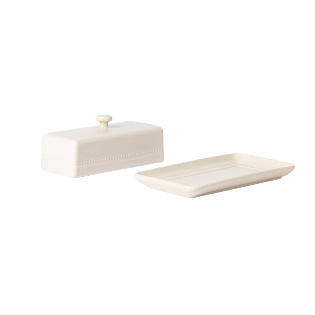 Sur La Table Kitchen Essentials Dot and Dine Butter Dish - lid and tray