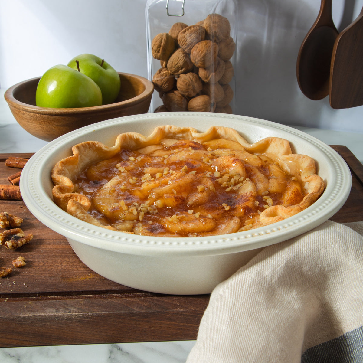 Sur La Table Kitchen Essentials Dot and Dine Pie Dish - lifestyle