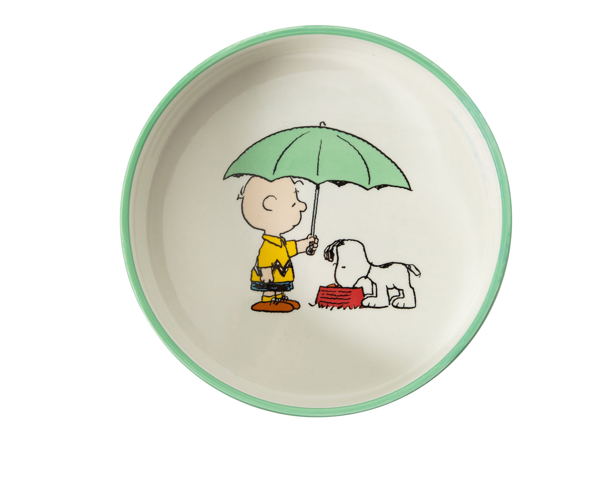 Peanuts Snoopy 8 Inch Ceramic Dog Bowl, Barks & Borough Decorated Pet Food and Water Dish
