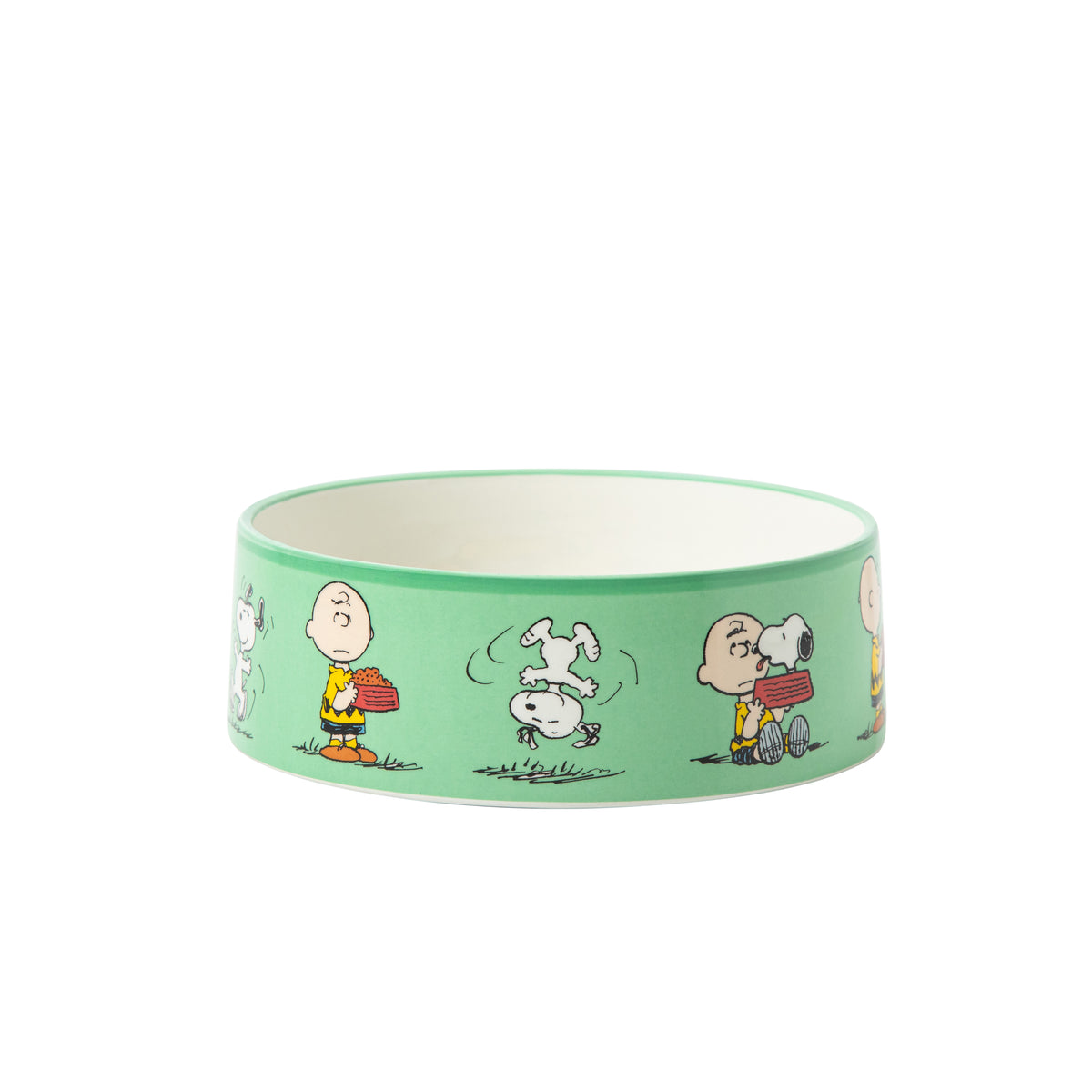Peanuts Snoopy 8 Inch Ceramic Dog Bowl, Barks & Borough Decorated Pet Food and Water Dish
