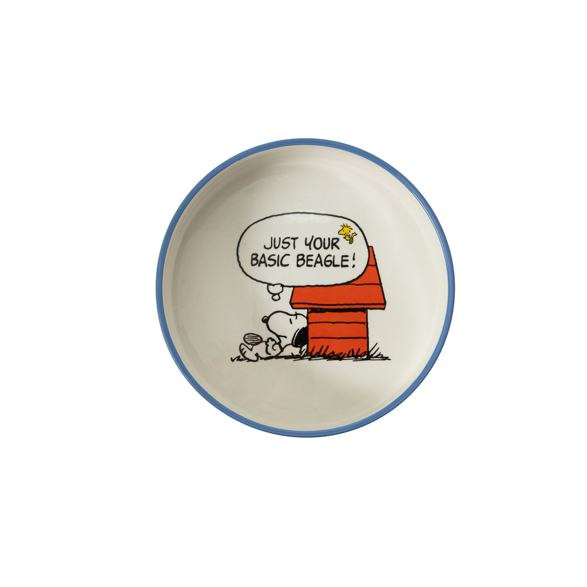 Peanuts Snoopy 8 Inch Ceramic Dog Bowl, Barks & Borough Decorated Pet Food and Water Dish