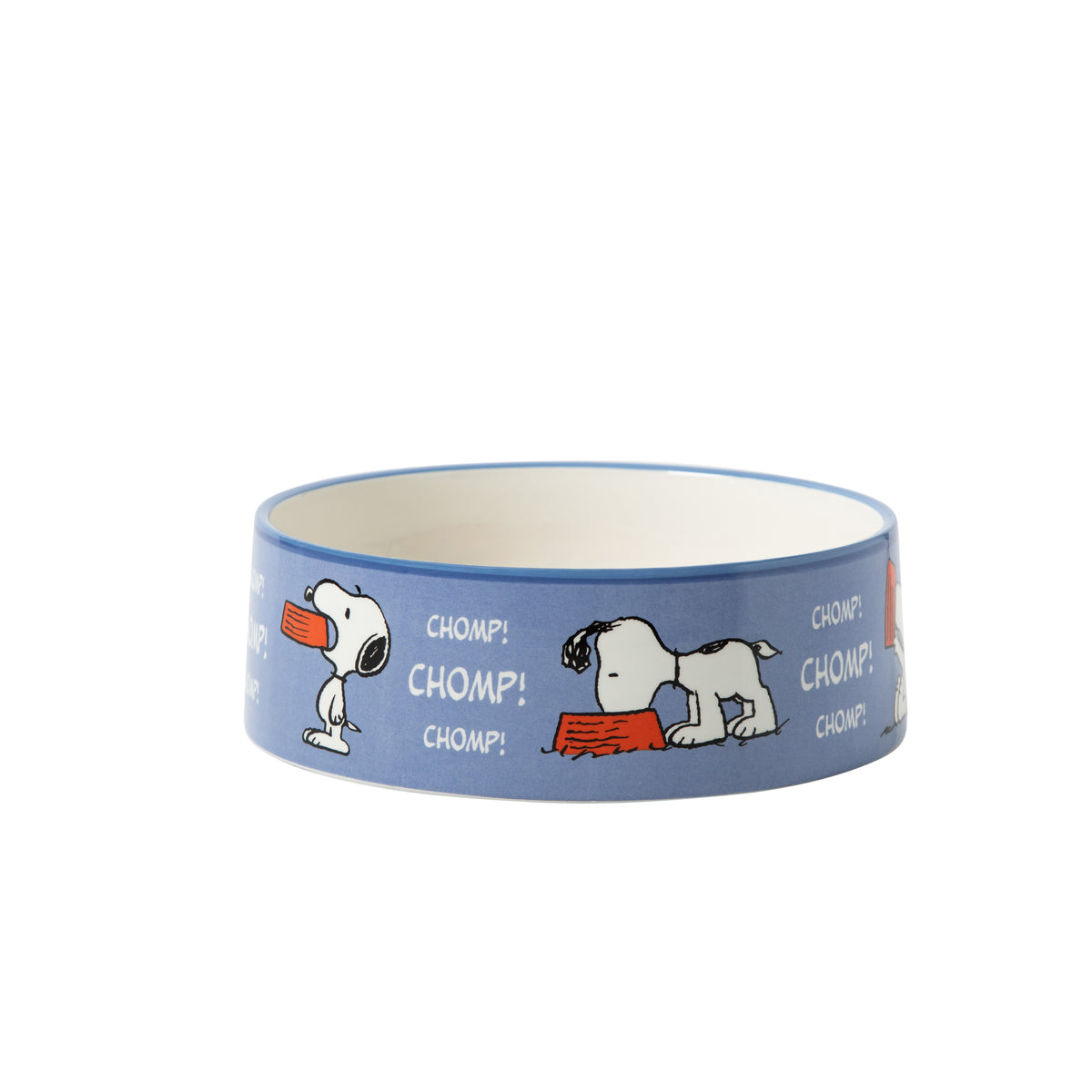 Peanuts Snoopy 8 Inch Ceramic Dog Bowl, Barks & Borough Decorated Pet Food and Water Dish