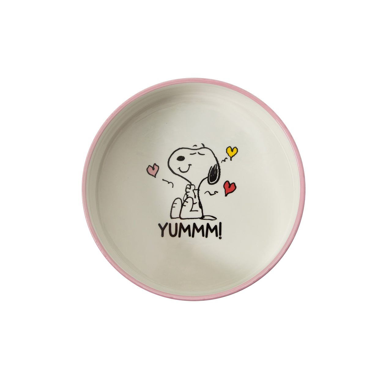 Peanuts Snoopy 8 Inch Ceramic Dog Bowl, Barks & Borough Decorated Pet Food and Water Dish