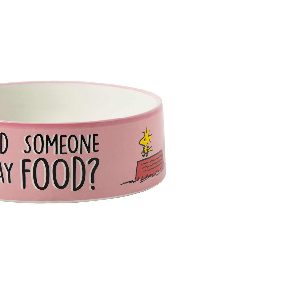 Peanuts Snoopy 8 Inch Ceramic Dog Bowl, Barks & Borough Decorated Pet Food and Water Dish
