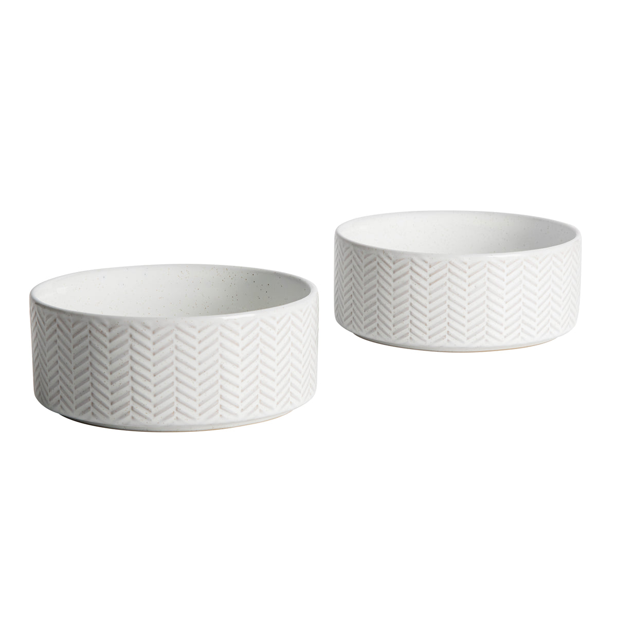 Gibson Home Ridgewood Elevated Dog Bowls with Acacia Wood Stand, Stoneware Double Pet Bowl
