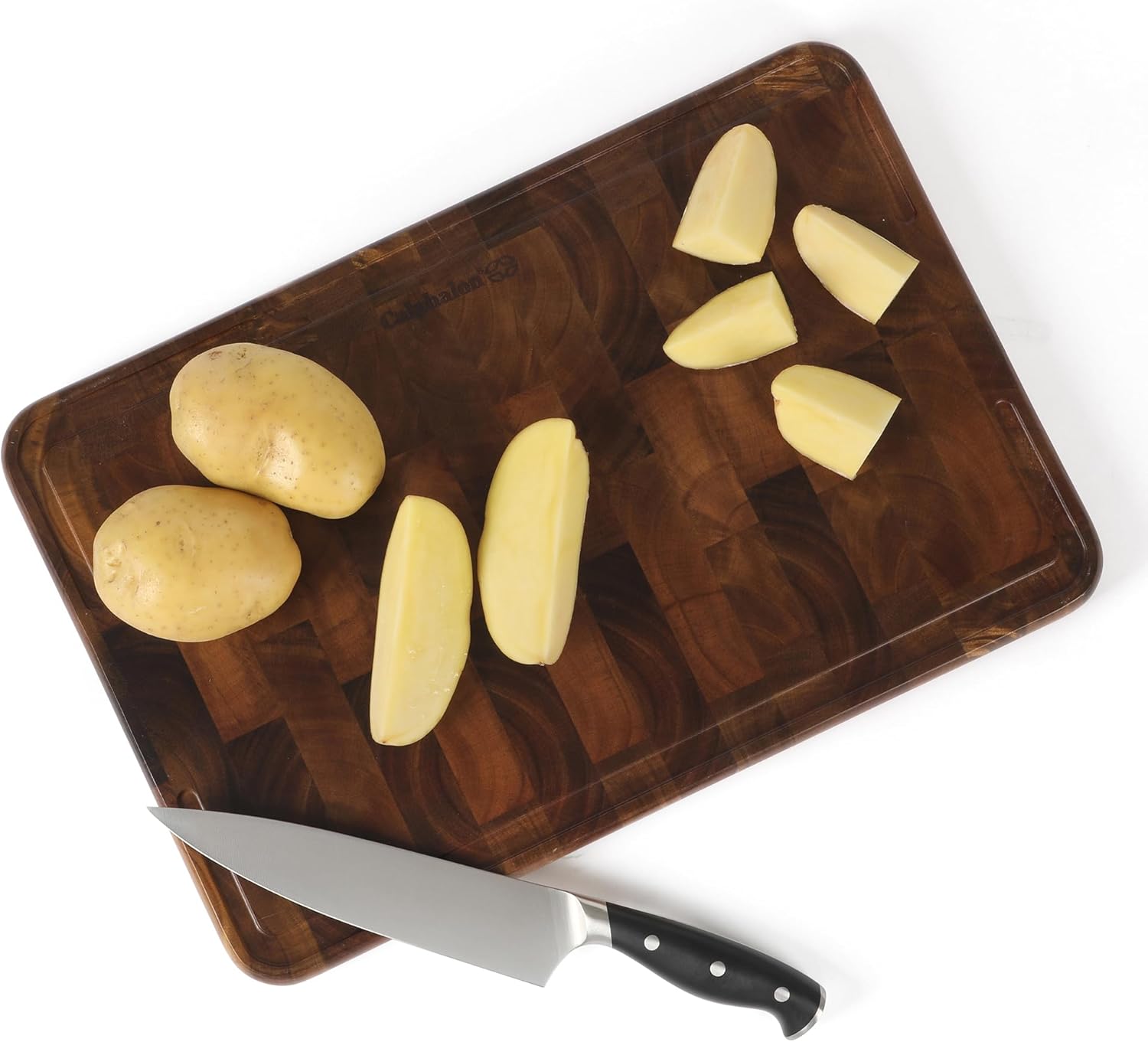 Calphalon Edge Guard End Grain Acacia Wood Cutting Board