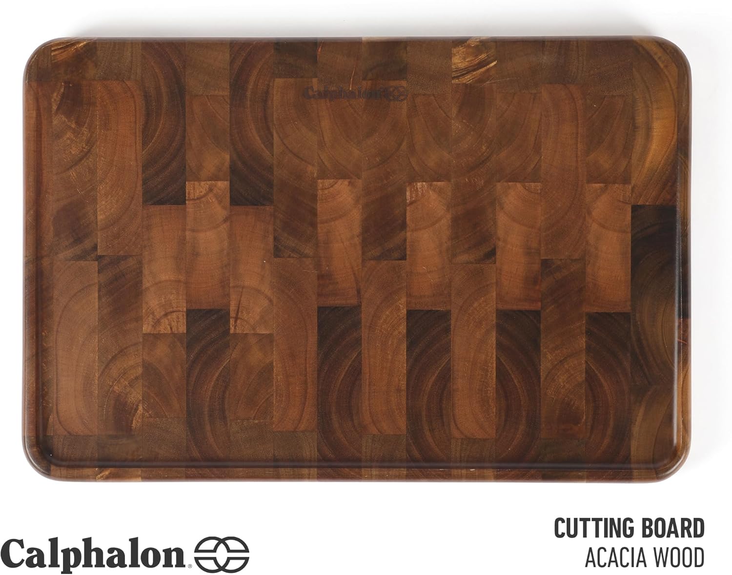Calphalon Edge Guard End Grain Acacia Wood Cutting Board