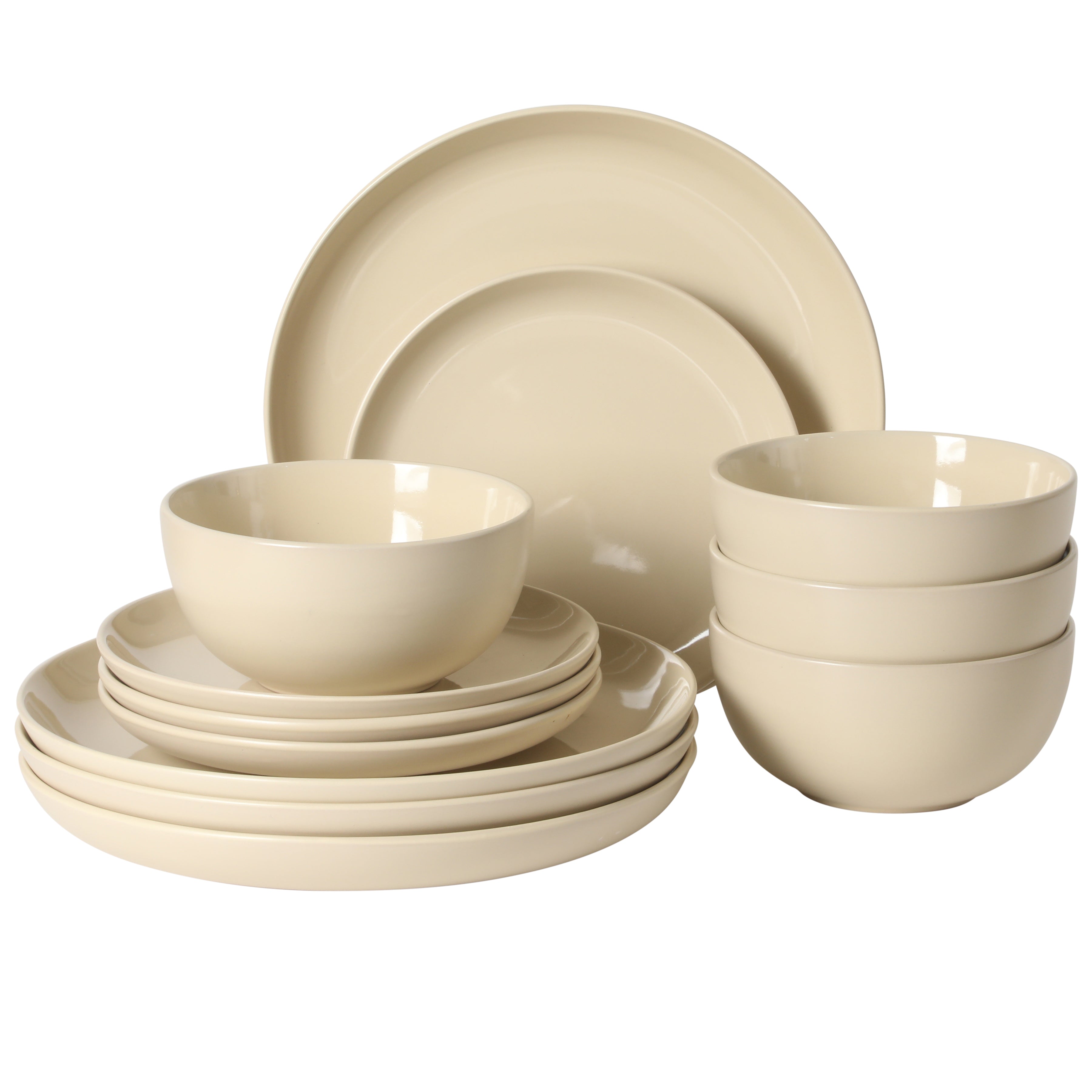 Gibson Home Rockaway 12-Piece Stoneware Dinnerware Set