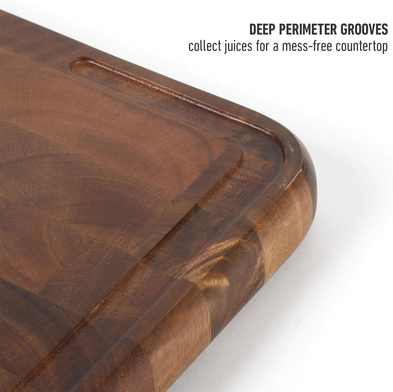 Calphalon Edge Guard End Grain Acacia Wood Cutting Board