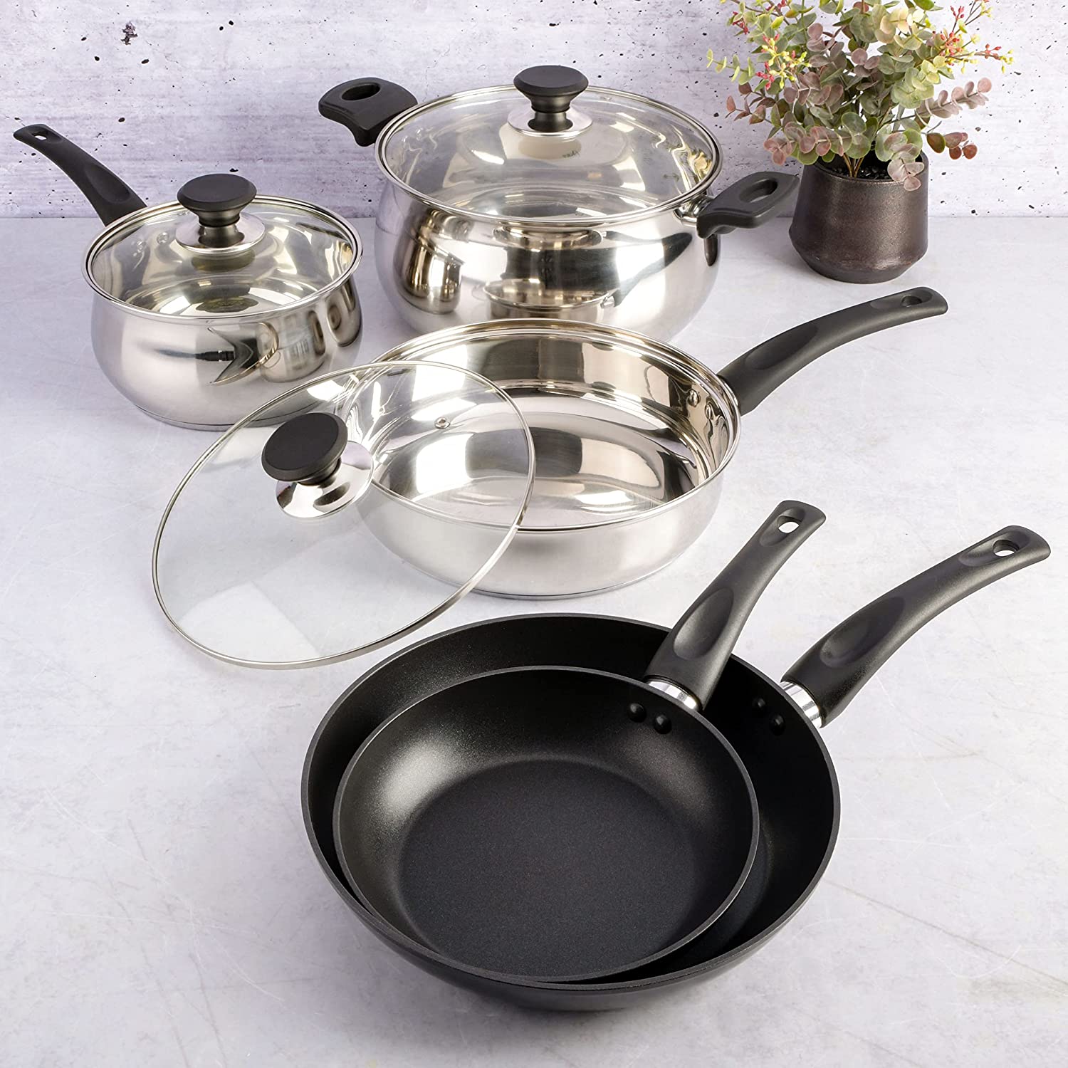 Gibson Home 95-Piece Complete Kitchen Starter Kit - Dinnerware, Cookware, Bakeware, Kitchen Tools