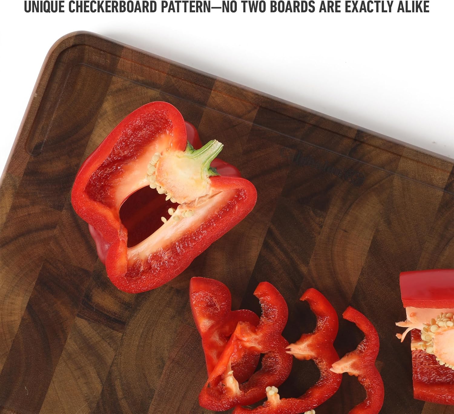 Calphalon Edge Guard End Grain Acacia Wood Cutting Board