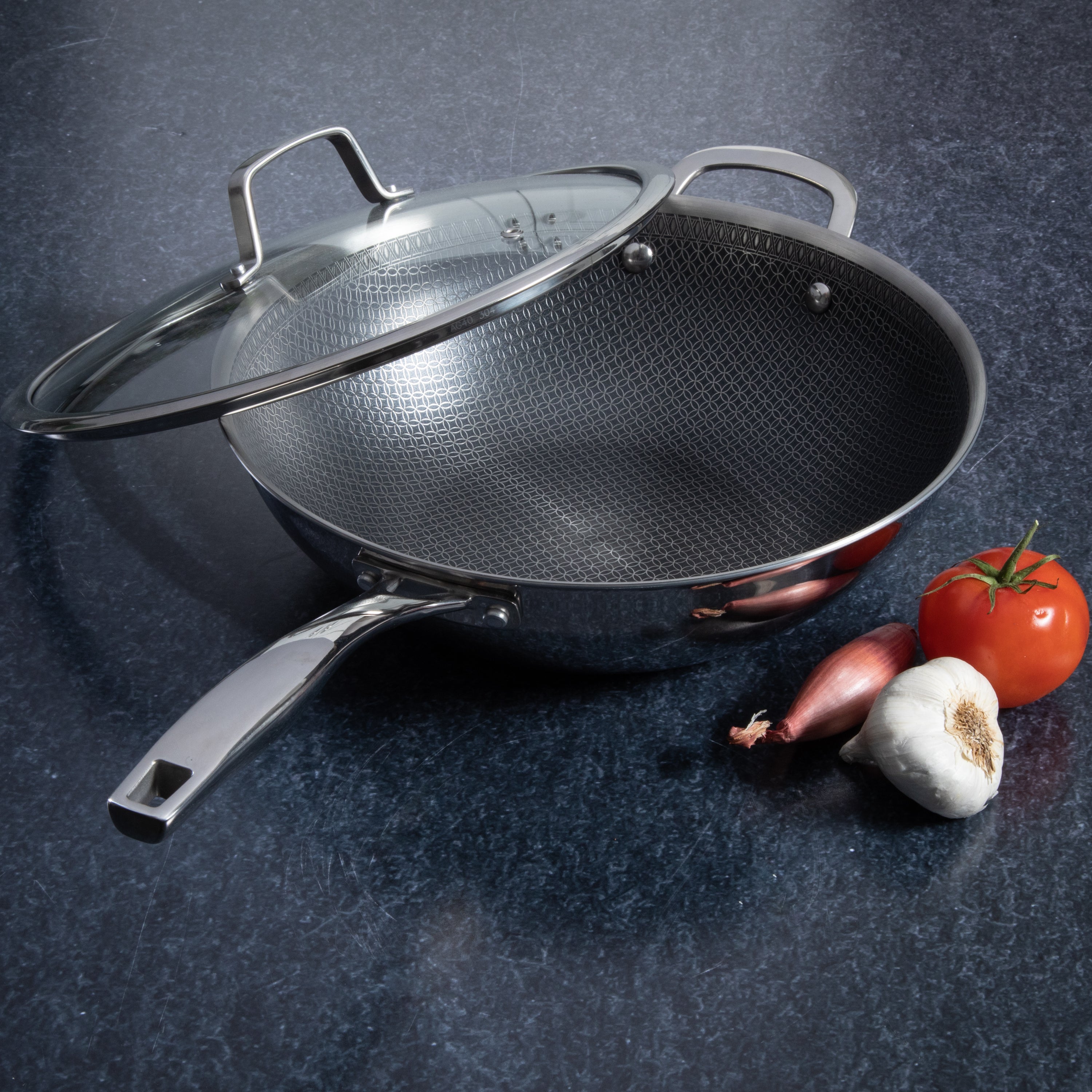 Tri-ply Stainless Steel Diamond Nonstick Frying Pan, 12 inch, 12