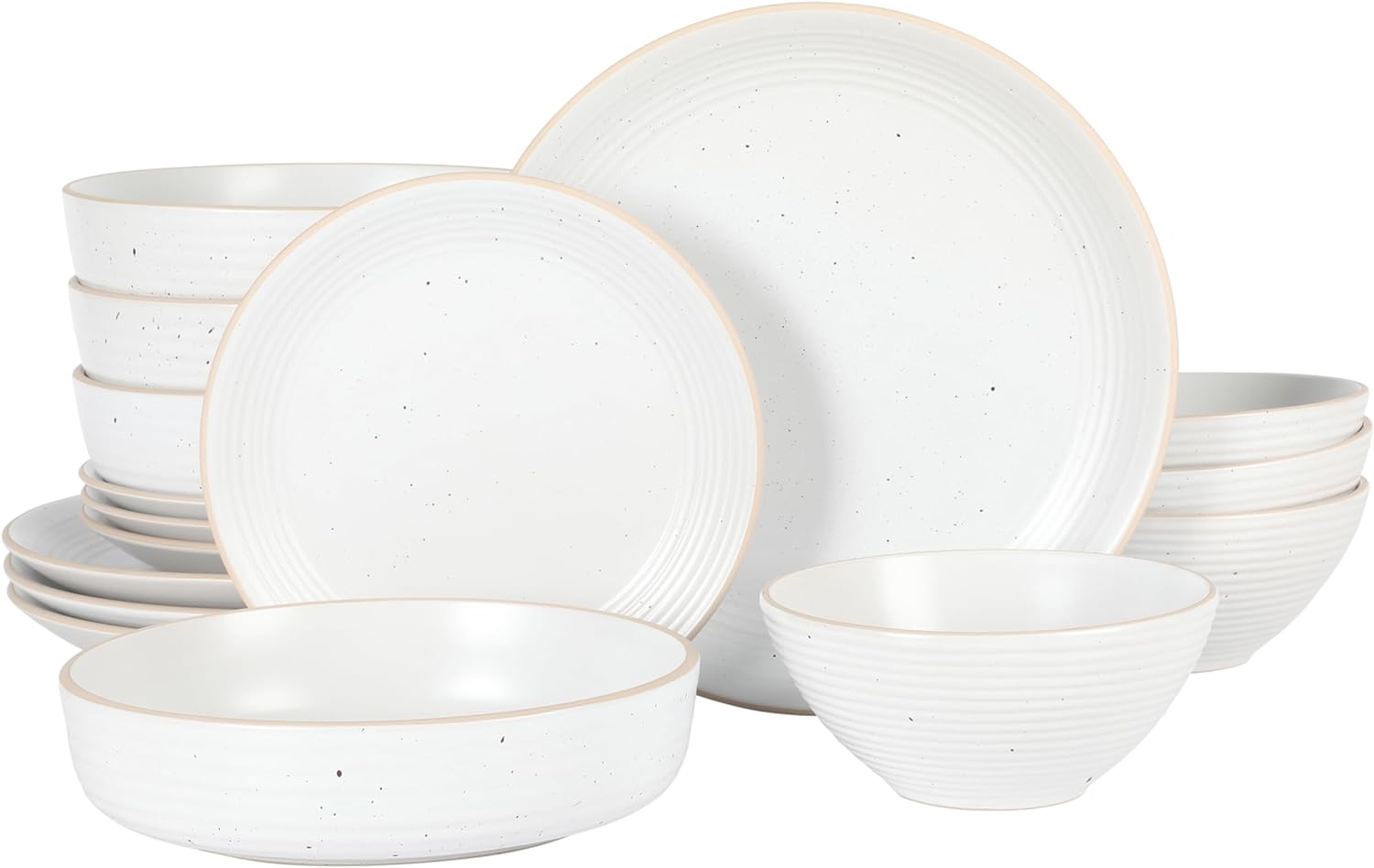 Set di 16 stoviglie TURMERIC Gres porcellanato Marrone dorato Set di 16 stoviglie TURMERIC Gres porcellanato Marrone dorato