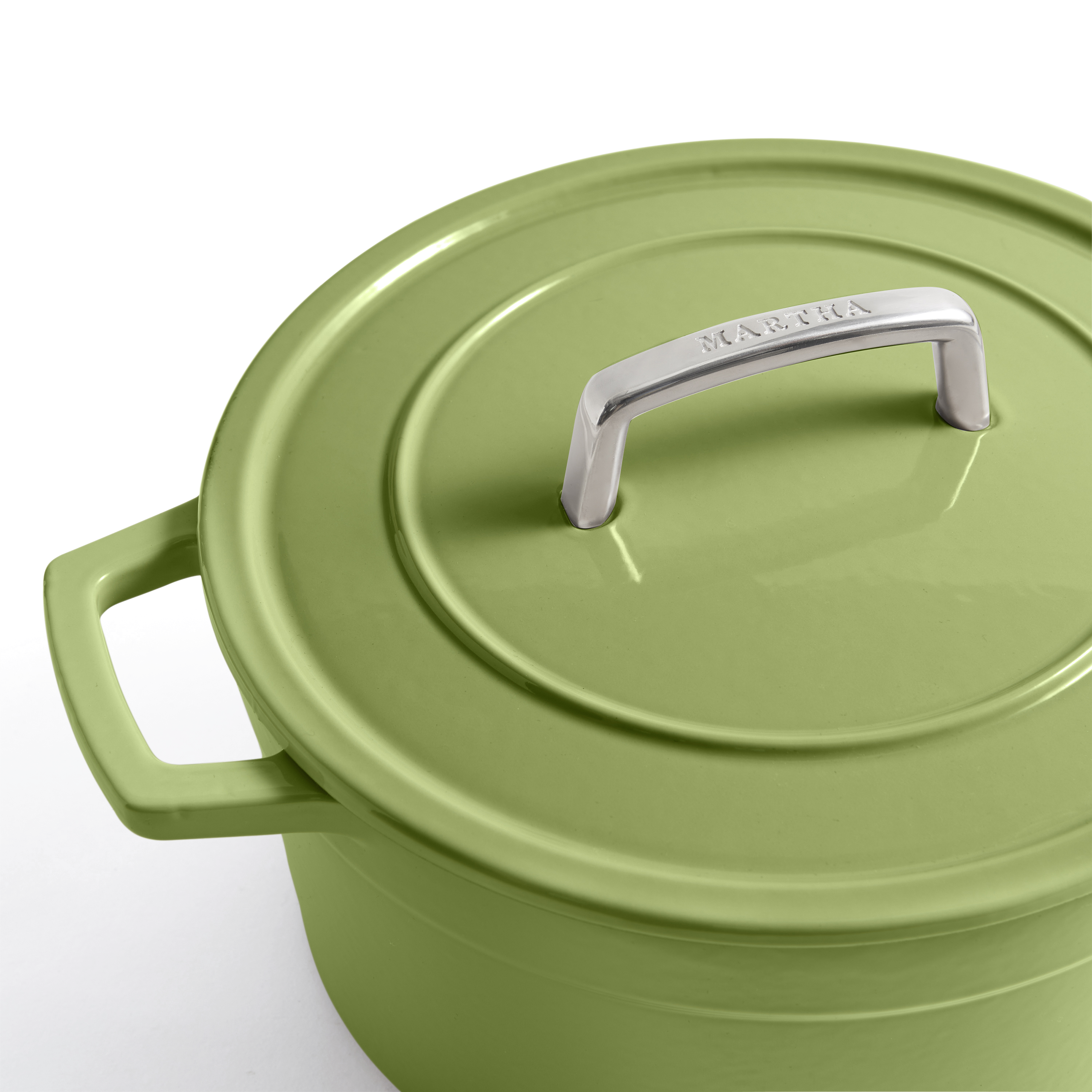 Martha Stewart Collection Enameled Cast Iron Dutch Oven - Thumbnail 4