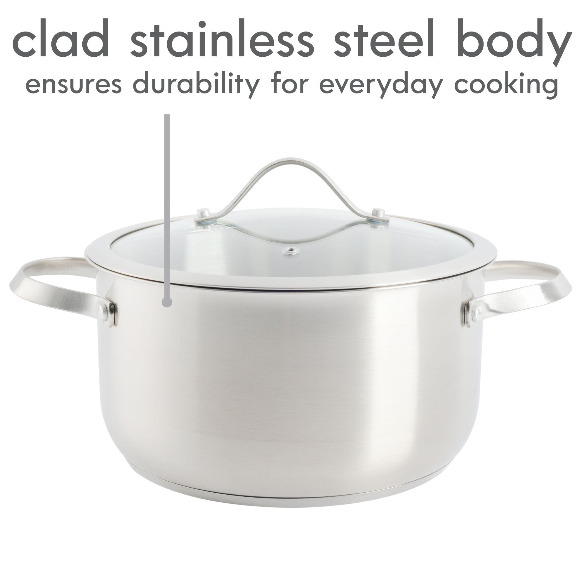 Kenmore Aiden 10-Piece Stainless Steel Cookware Set