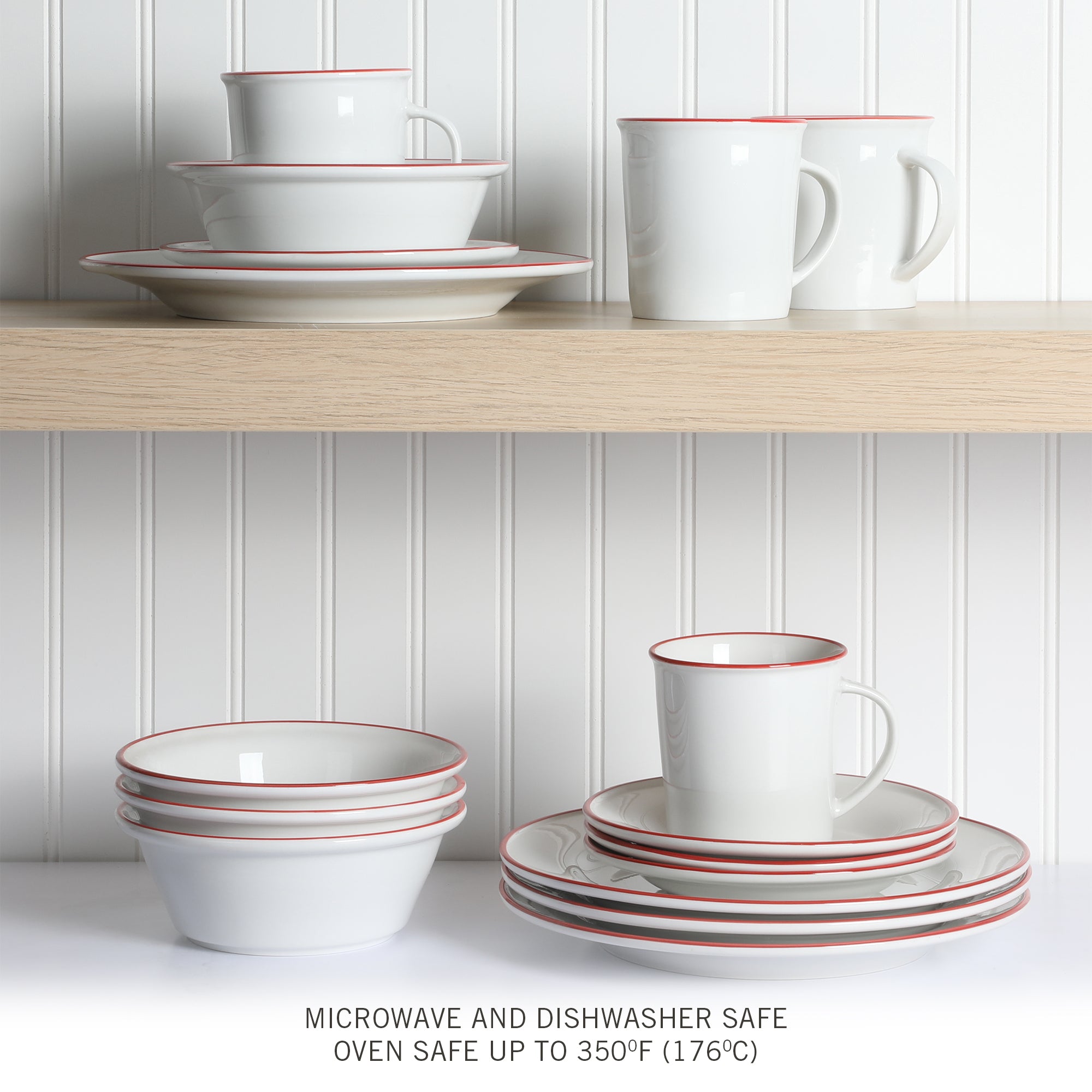 Martha Stewart Cliffield 16-Piece Porcelain Dinnerware Set