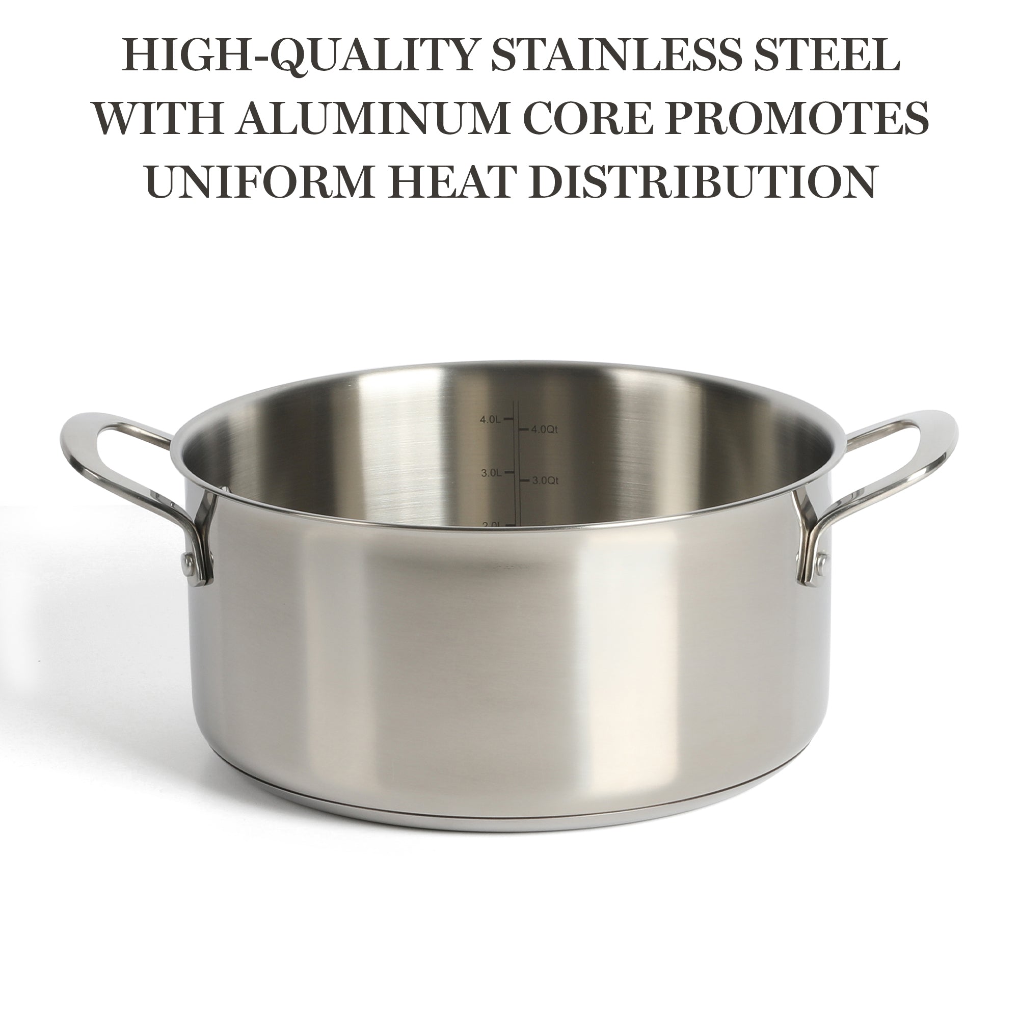 Martha Stewart Castelle Stainless Steel 5-qt. Dutch Oven
